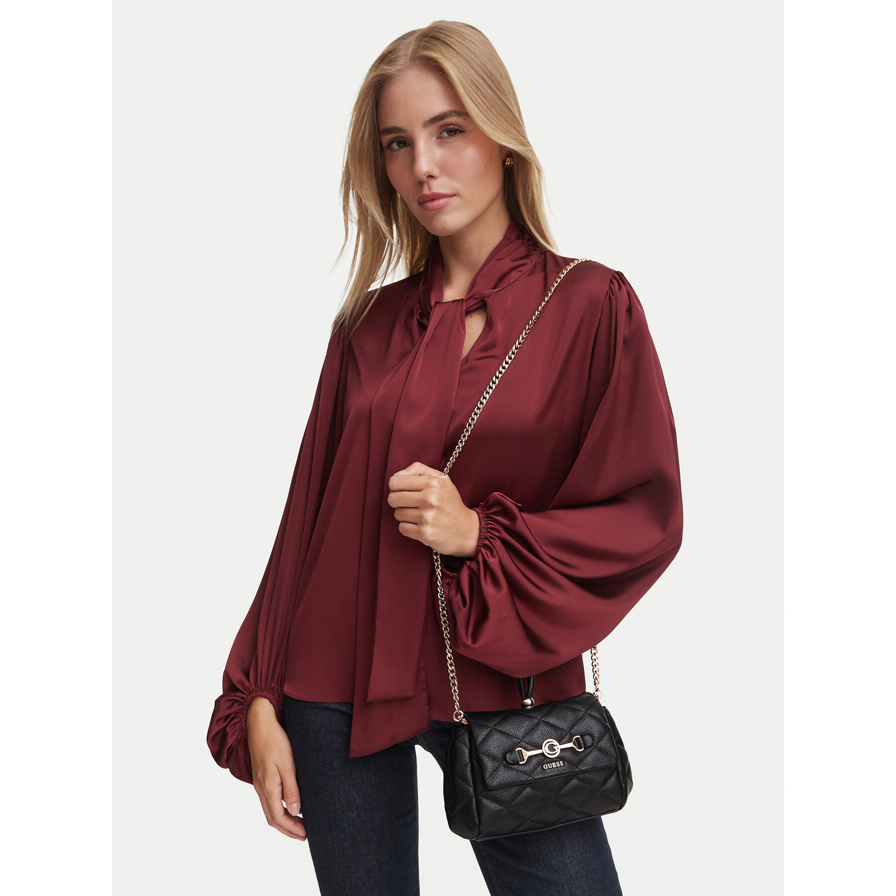 Дамска чанта Guess Frances Mini HWQG22 41780 Черен