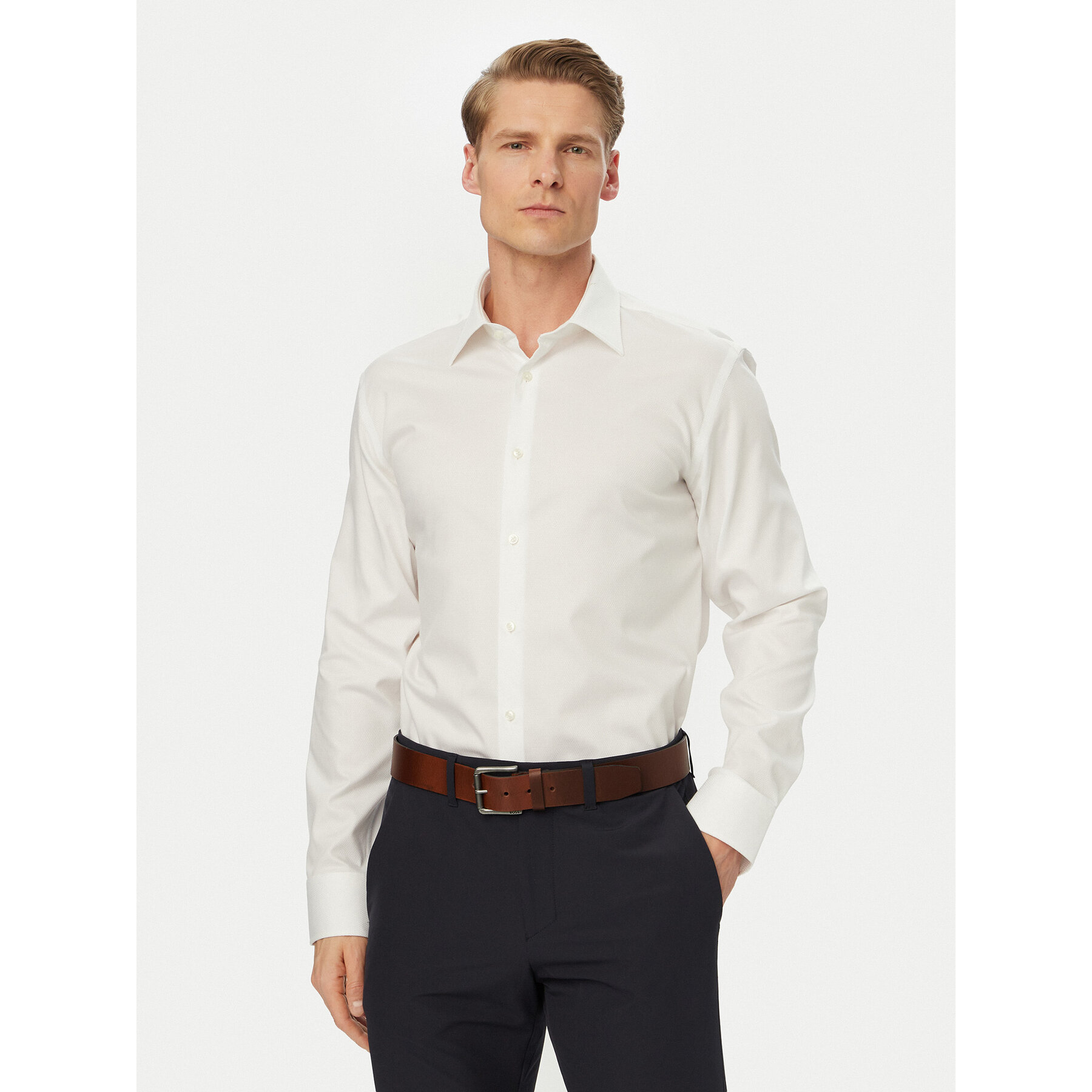 BOSS Hemd H-Joe 50560583 Weiß Regular Fit