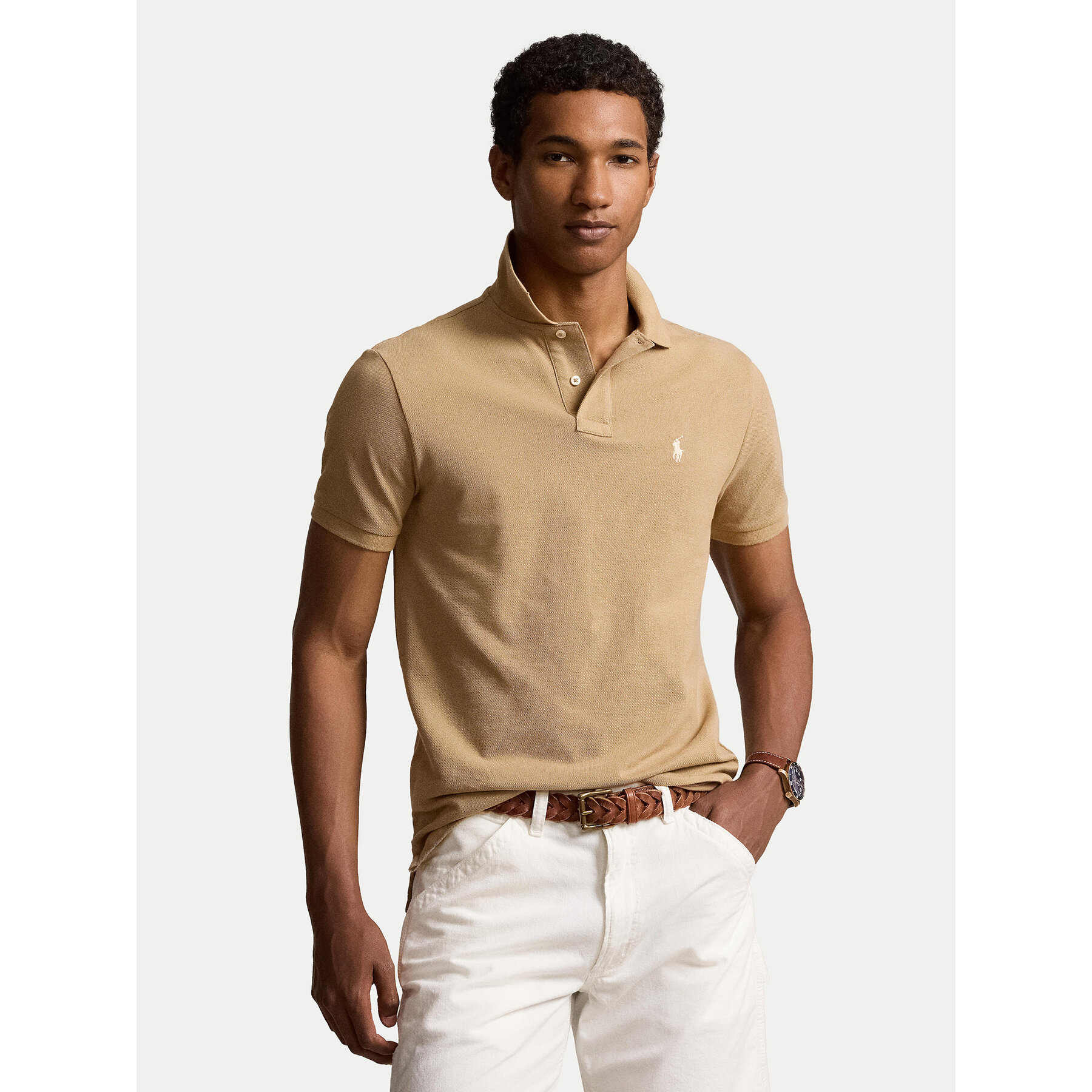 Polo Ralph Lauren Pólóing 710536856379 Bézs Slim Fit