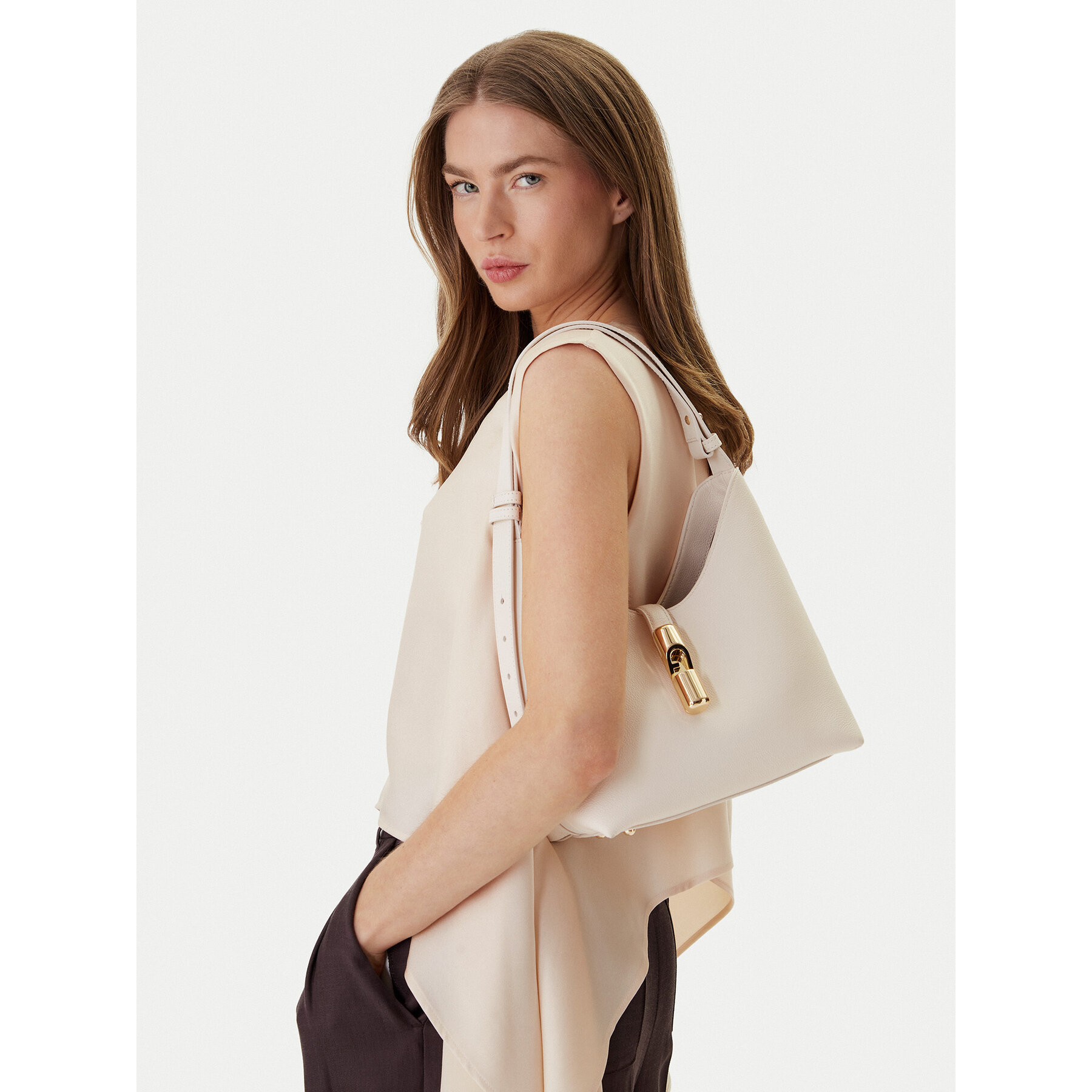 Geantă Furla Goccia S WB01979 BX3353 KH PNN00 Écru