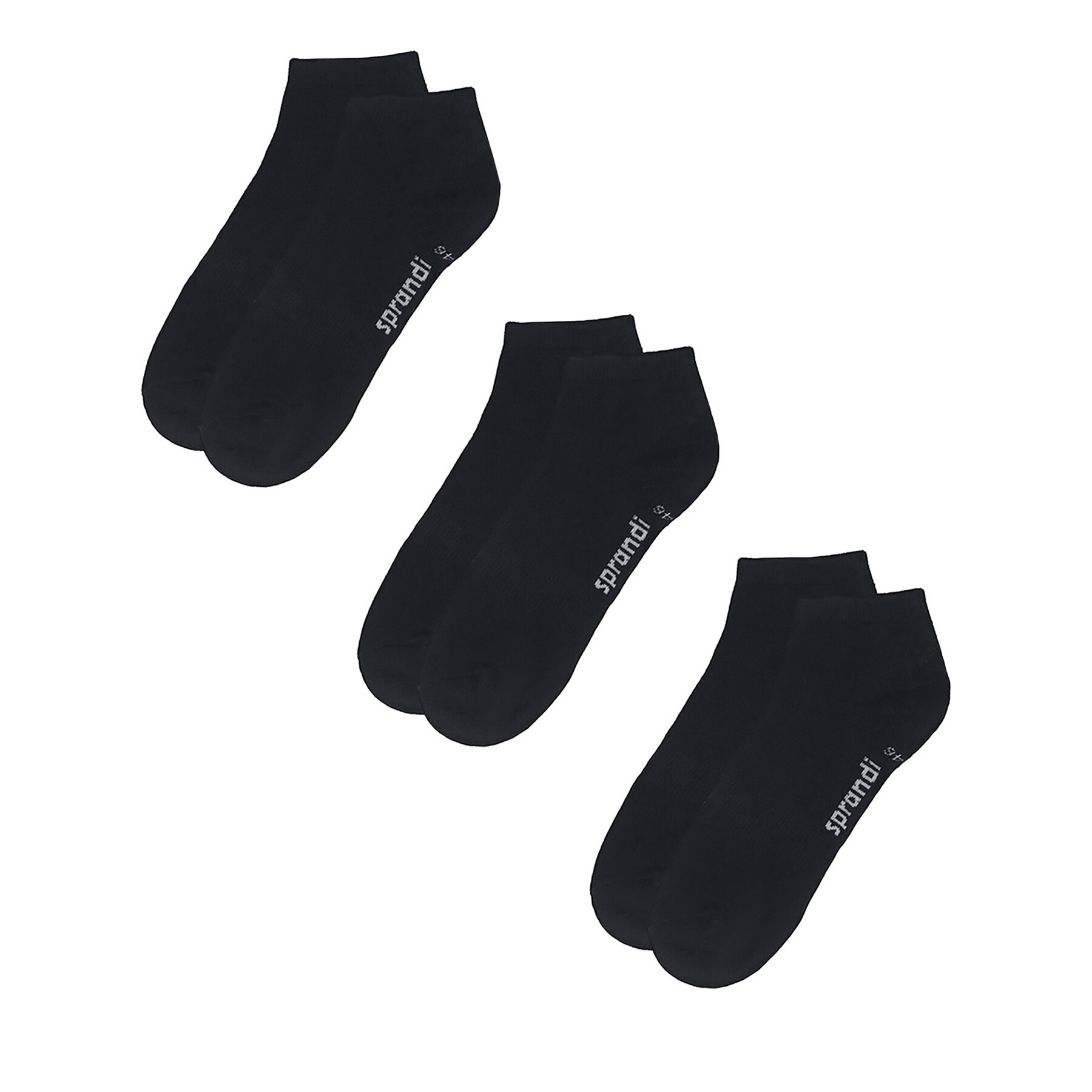 Zestaw 3 par niskich skarpet unisex Sprandi, Rozmiar 43-46 Czarny 0MB-002-AW23 (3-pack)