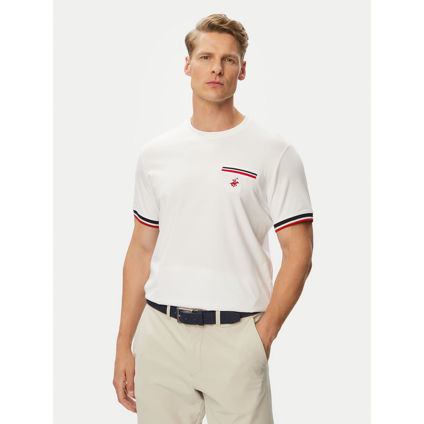 Beverly Hills Polo Club Majica P-SS26M-TS0112 Bela Regular Fit