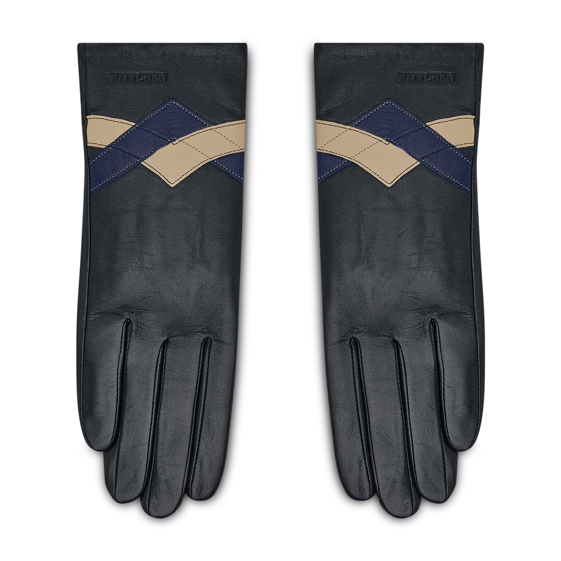 Guanti da donna WITTCHEN 39-6-645-GC Blu scuro, Taglia L, taglia : L