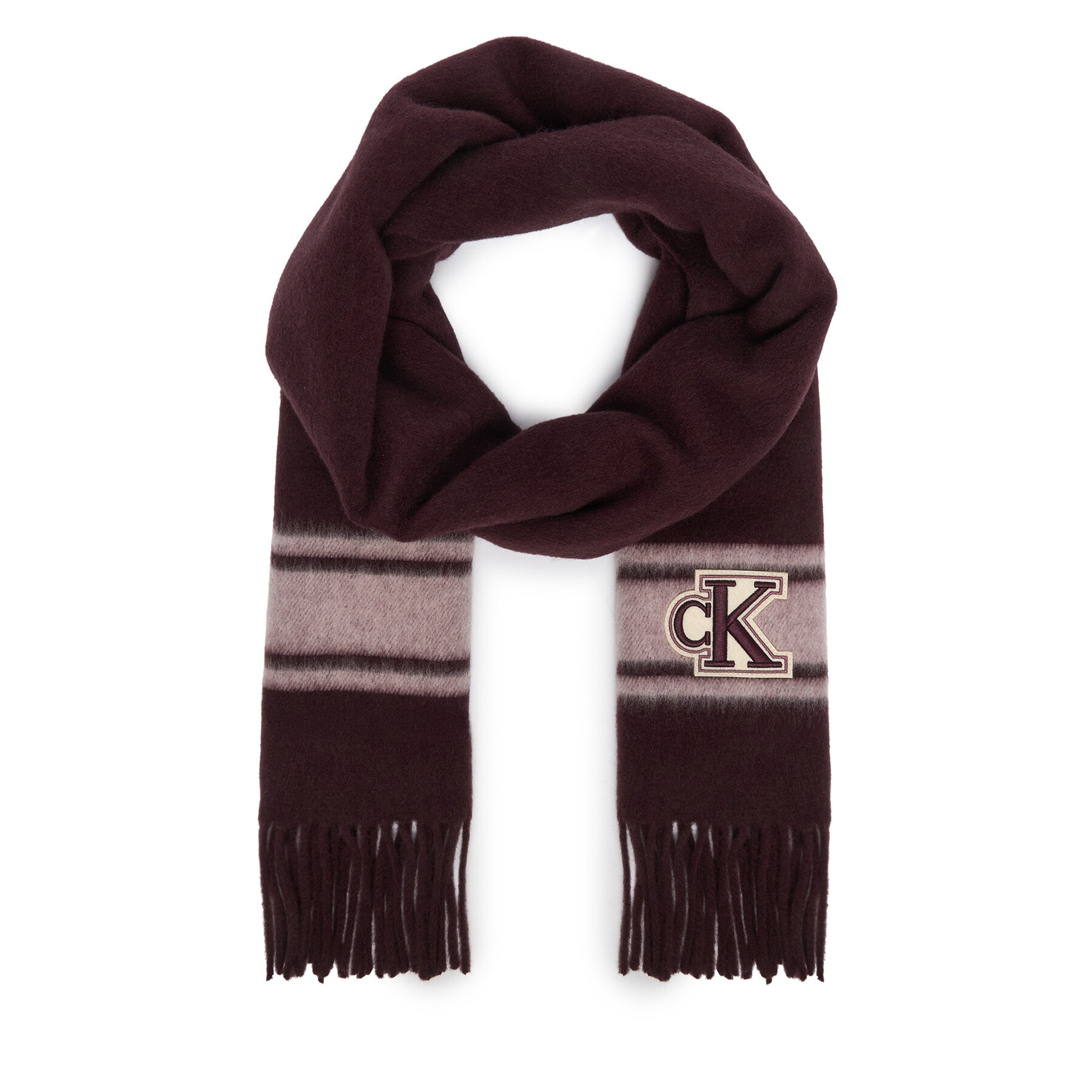 Šal Calvin Klein LV04F8101G Bordo rdeča