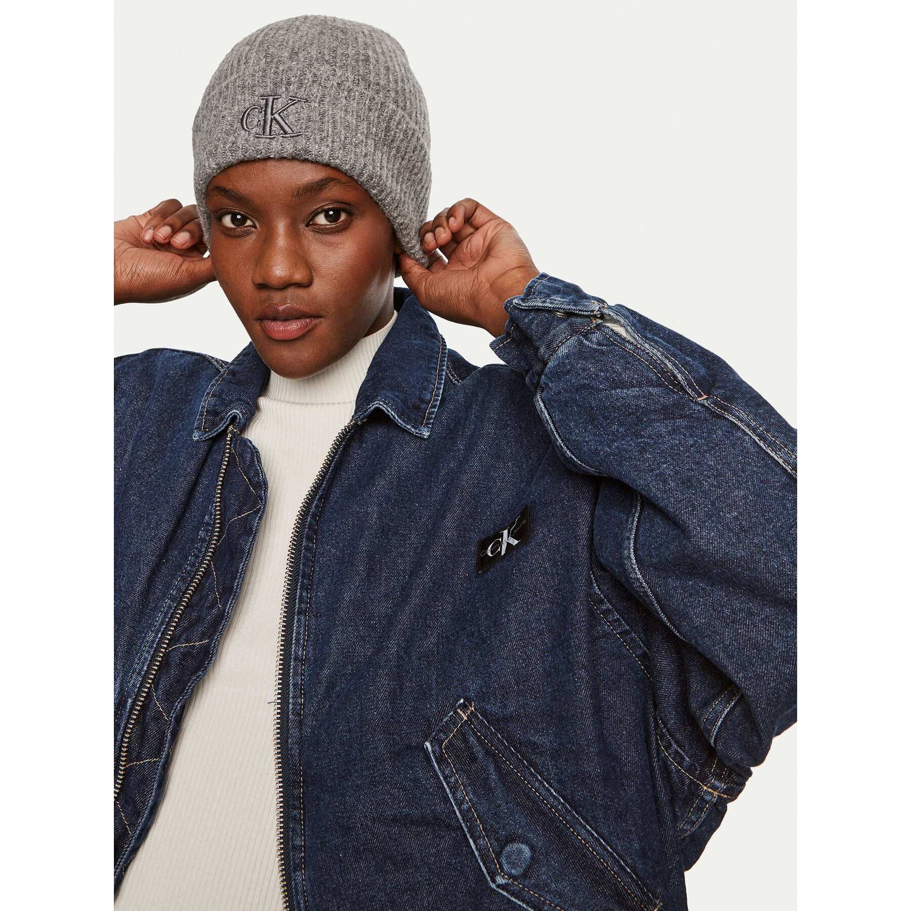 Sapka Calvin Klein Thick Embroidery K60K612321 Szürke