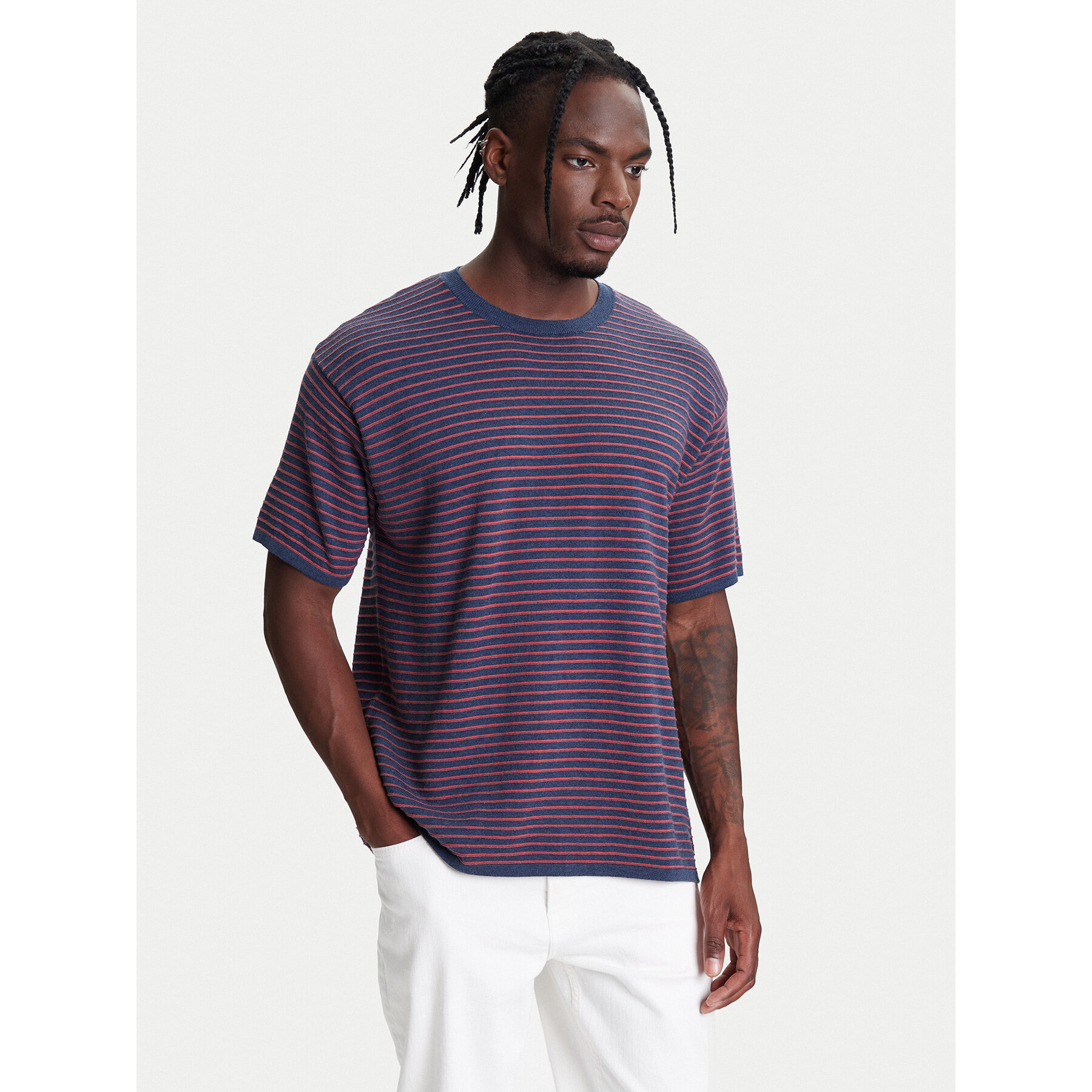 United Colors Of Benetton T-Shirt 1195K109V Σκούρο μπλε Relaxed Fit