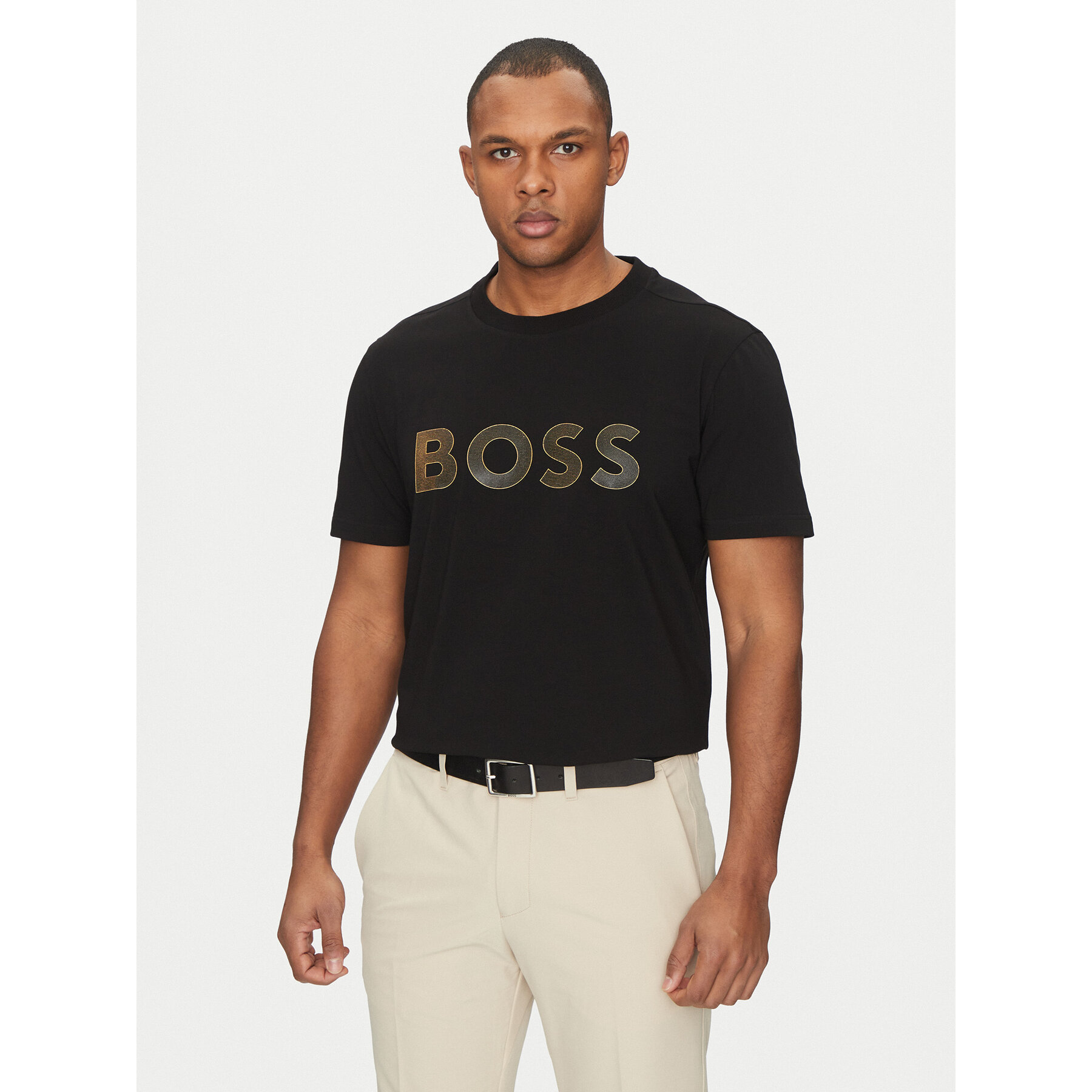 BOSS Póló TL Logo 50535170 Fekete Regular Fit