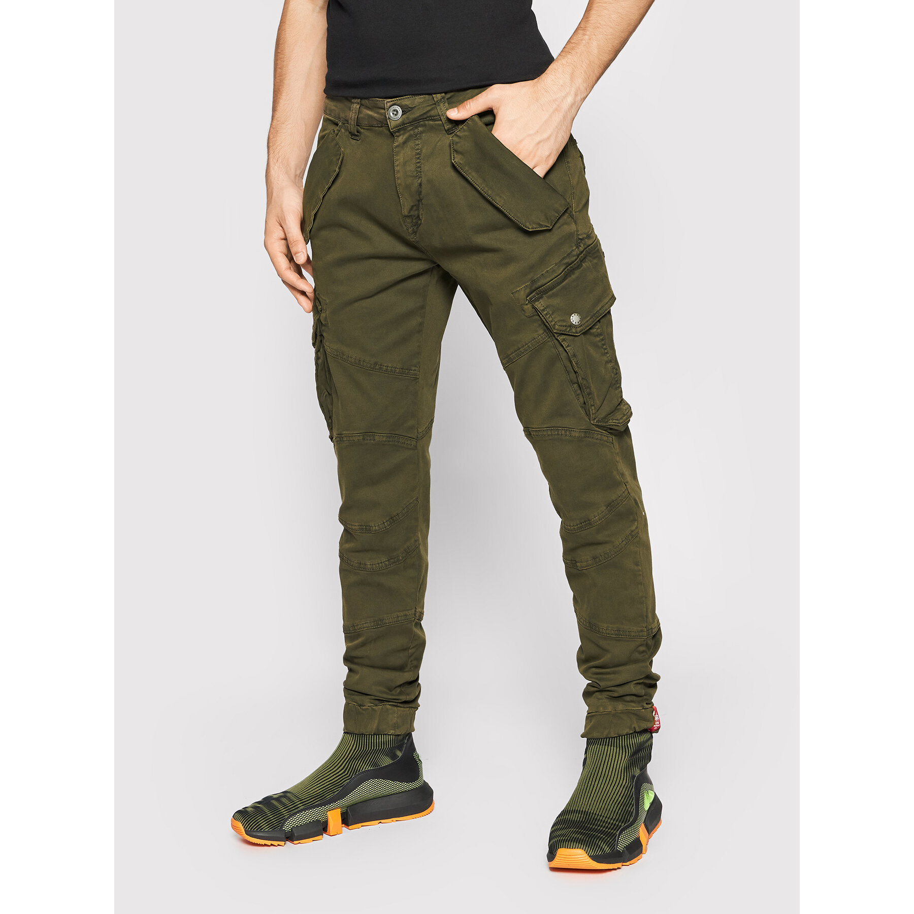 Alpha Industries Stoffhose Combat 126215 Grün Slim Fit