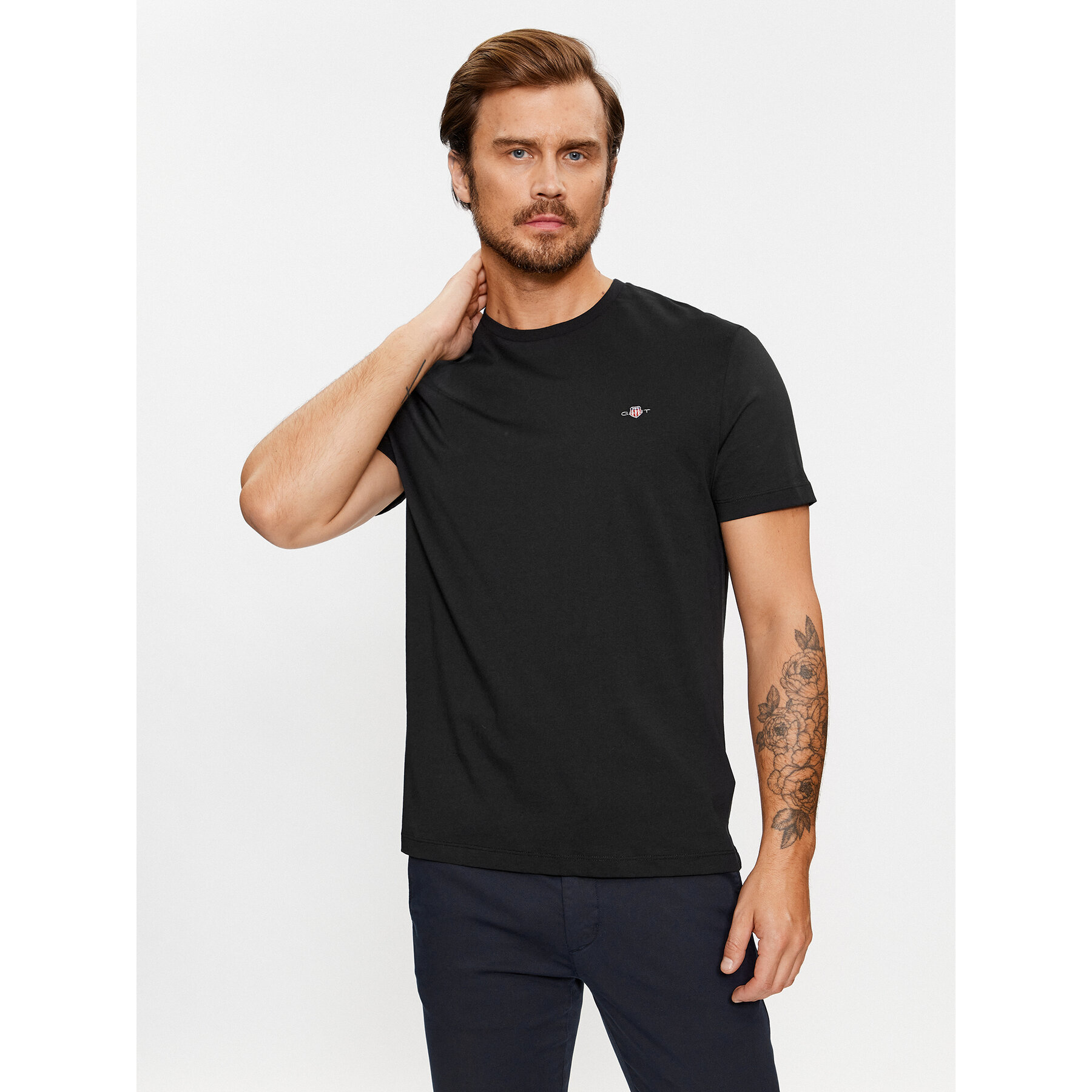 Gant Póló Shield 2003184 Fekete Regular Fit