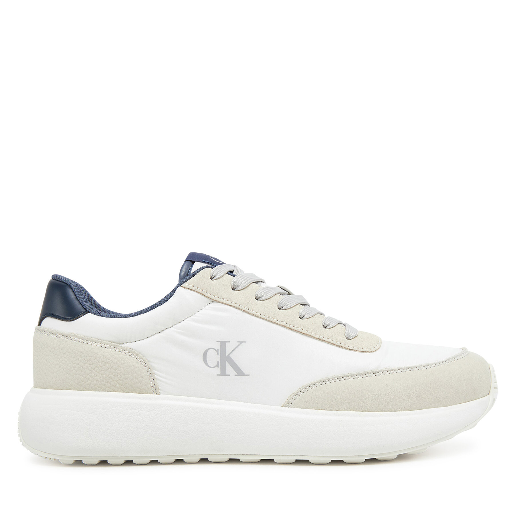 Sneakers Calvin Klein Jeans Athleisure Runner Laceup Mix YM0YM01195 Alb