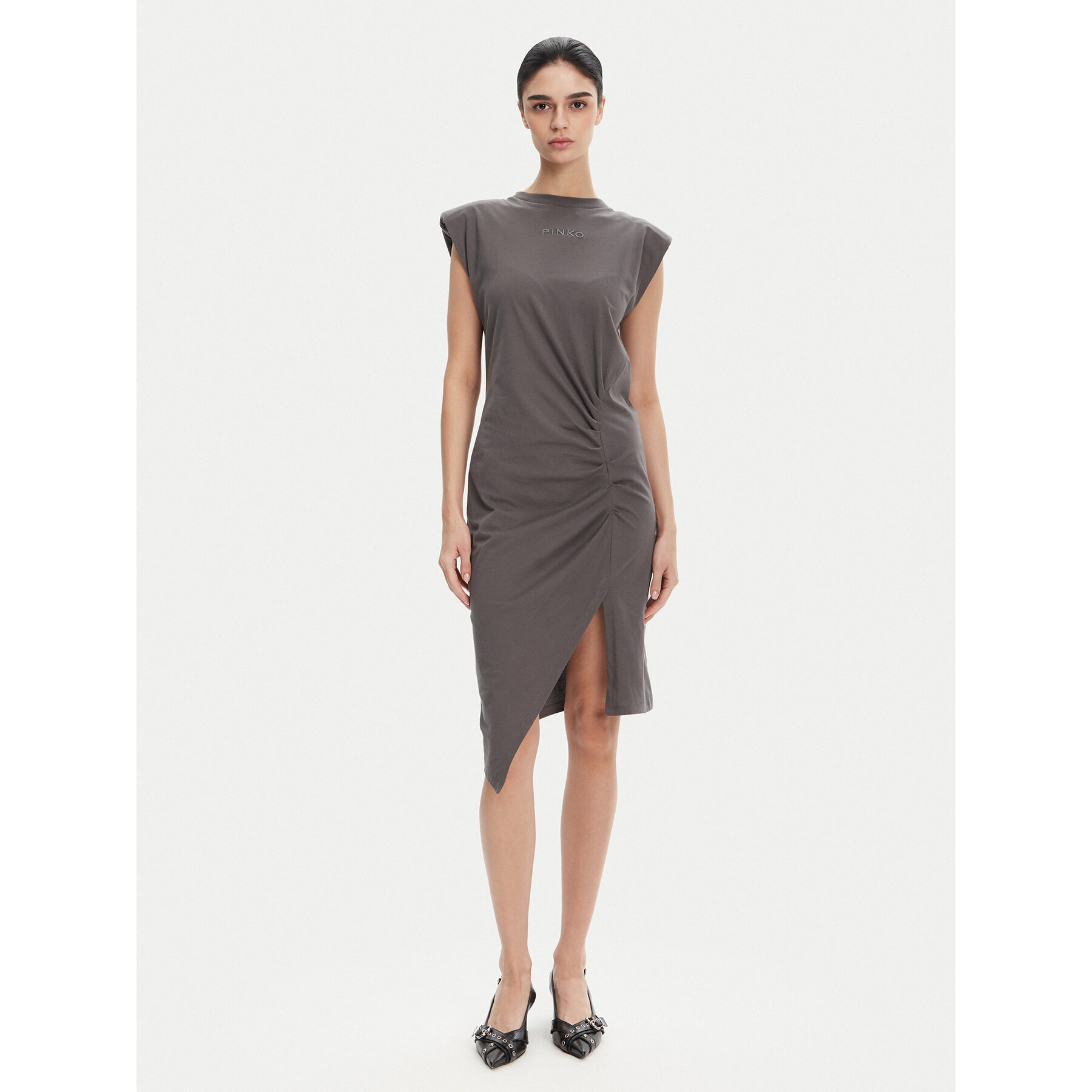 PINKO Kleid für den Alltag 104614 A2HE Grau Regular Fit