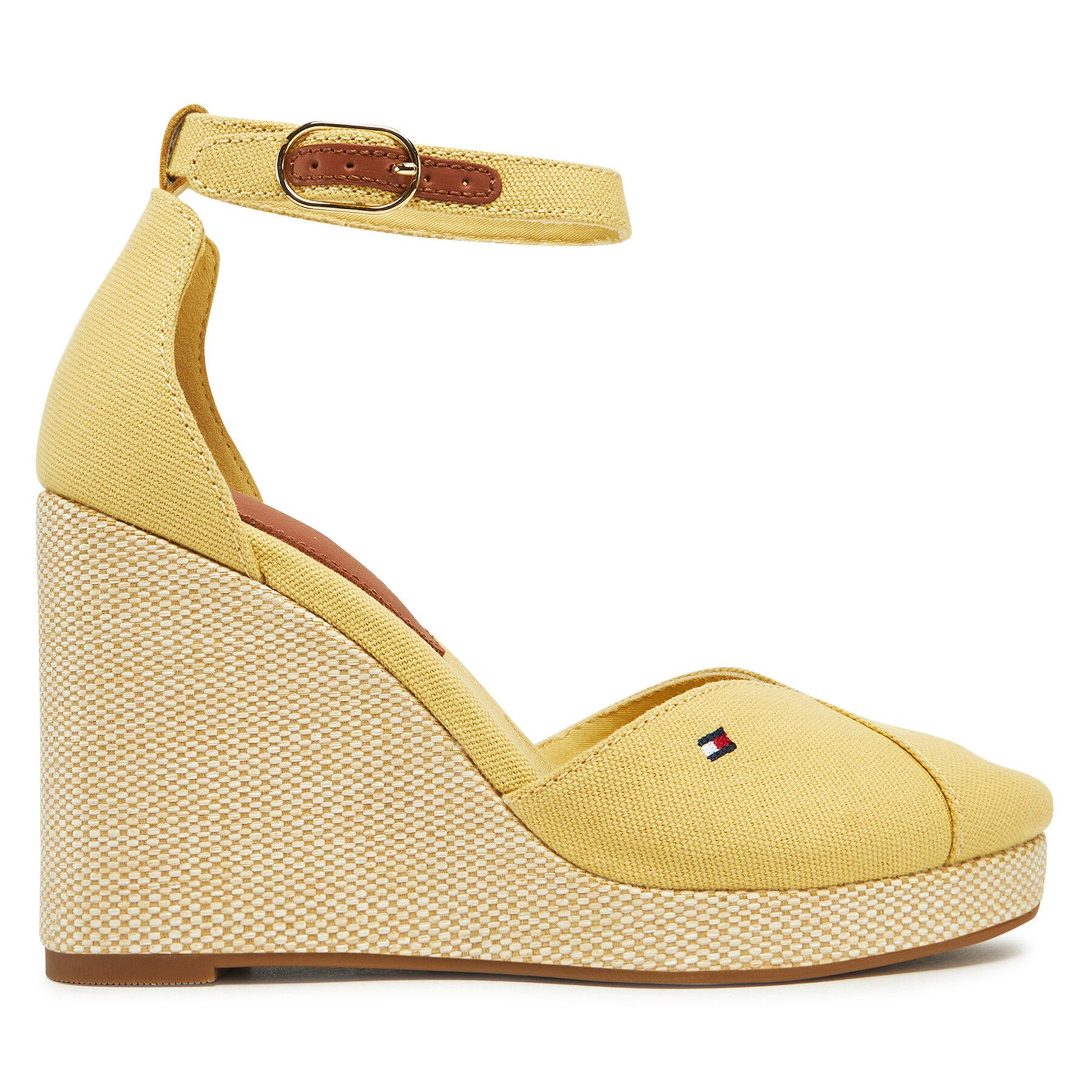  Félcipő Tommy Hilfiger Flag High Wedge Espad Closed Toe FW0FW08494 Sárga akciós termékkép 1