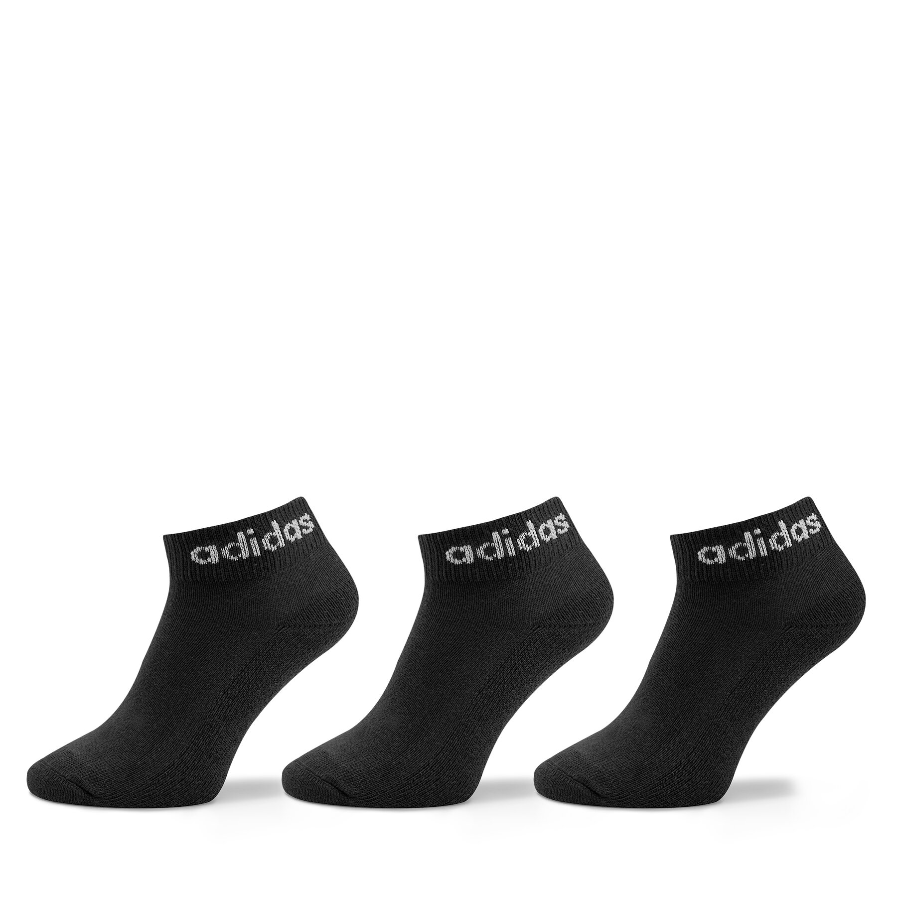 Calzini corti adidas Linear Ankle Socks Cushioned Socks 3 Pairs IC1303 Nero