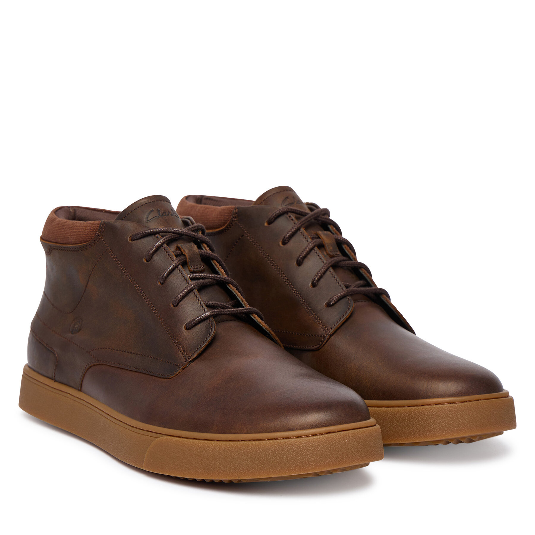 Šnurovacia obuv Clarks Lydford Mid 26327459 Tmavo hnedá