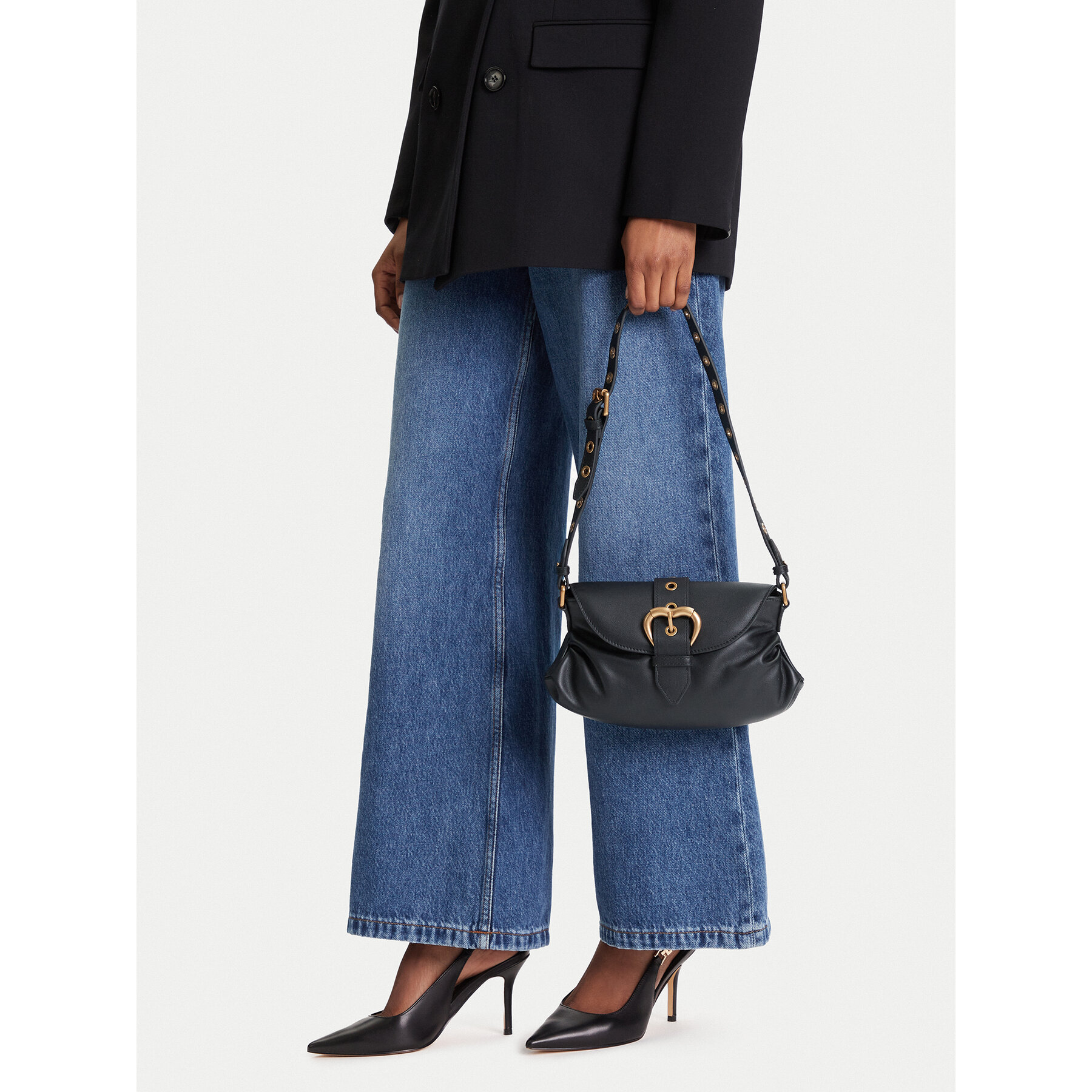 Geantă PINKO Jolene Shoulder Mini PE 25 PLTT 102802 A270 Negru