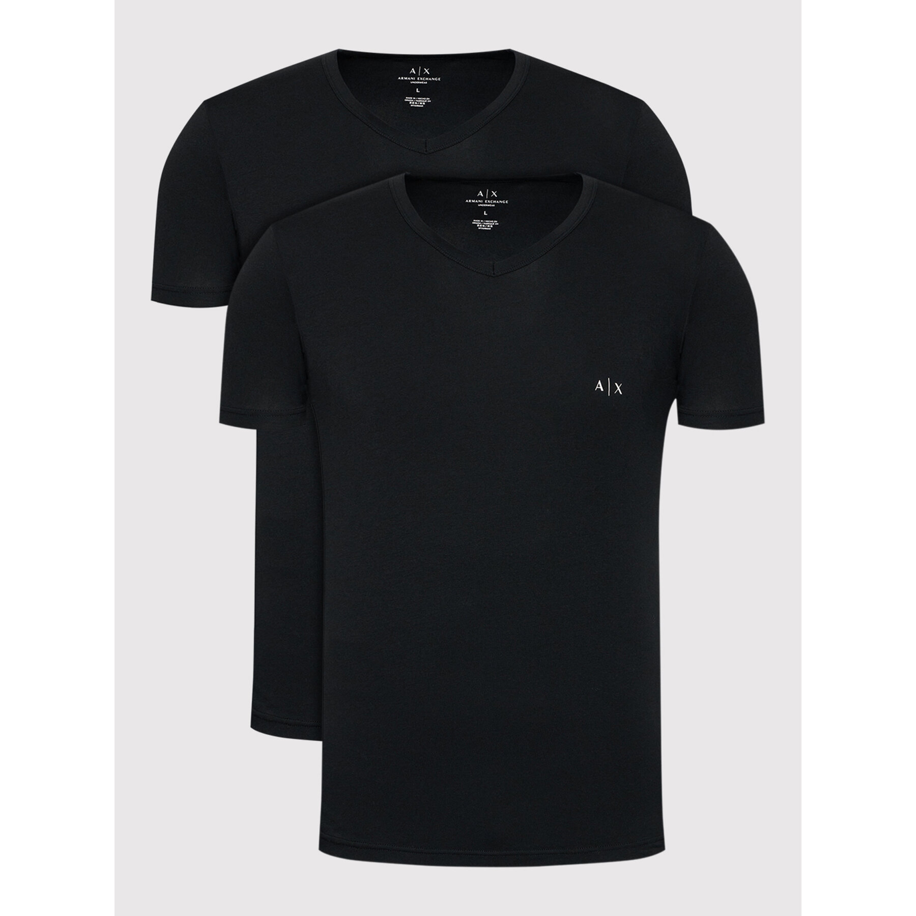 Armani Exchange Póló szett 956004 CC282 07320 Fekete Regular Fit