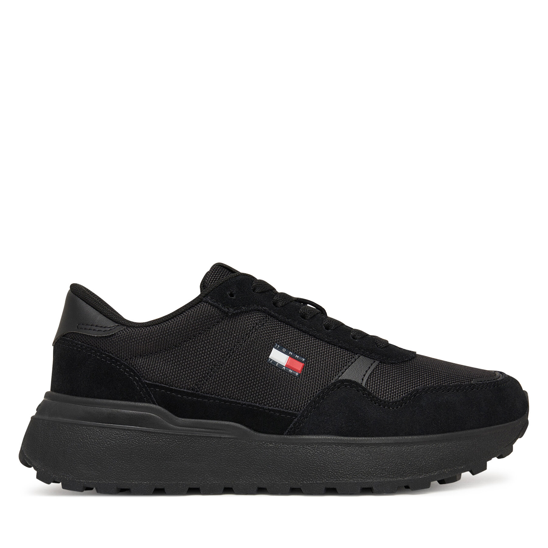 Sneakers Tommy Jeans Modern Runner Mix EN0EN03100 Negru