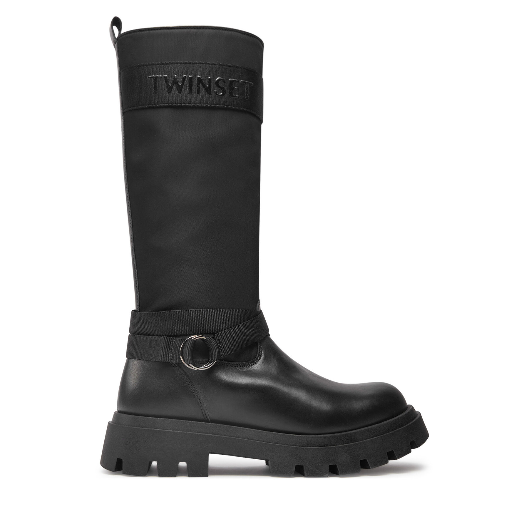 Ботуши TWINSET Stivale 242GCJ S Черен