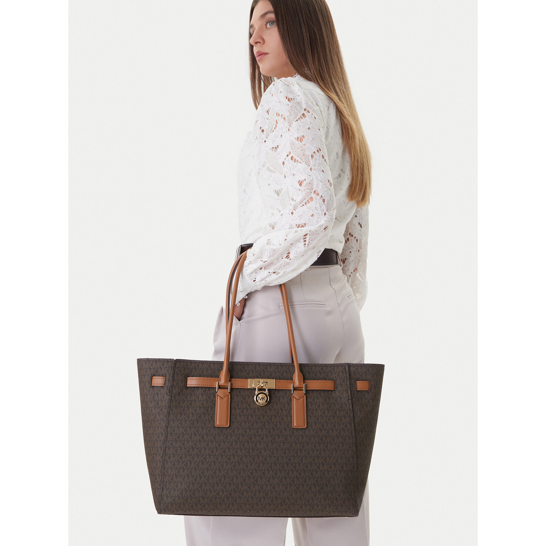 Ročna torba MICHAEL Michael Kors 30F5GNXT3B Rjava