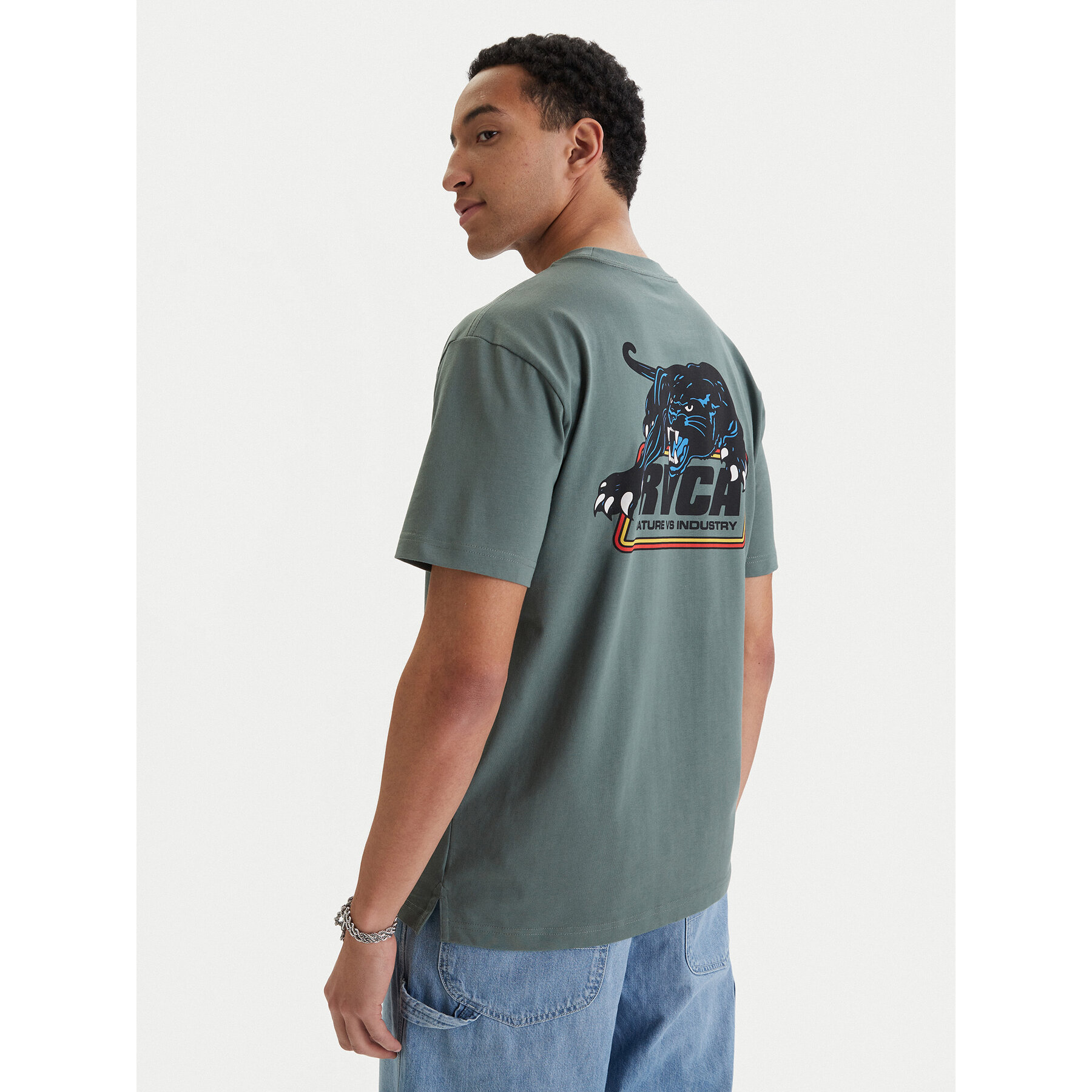 RVCA T-Shirt Penstation EVYZT00280 Grün Relaxed Fit