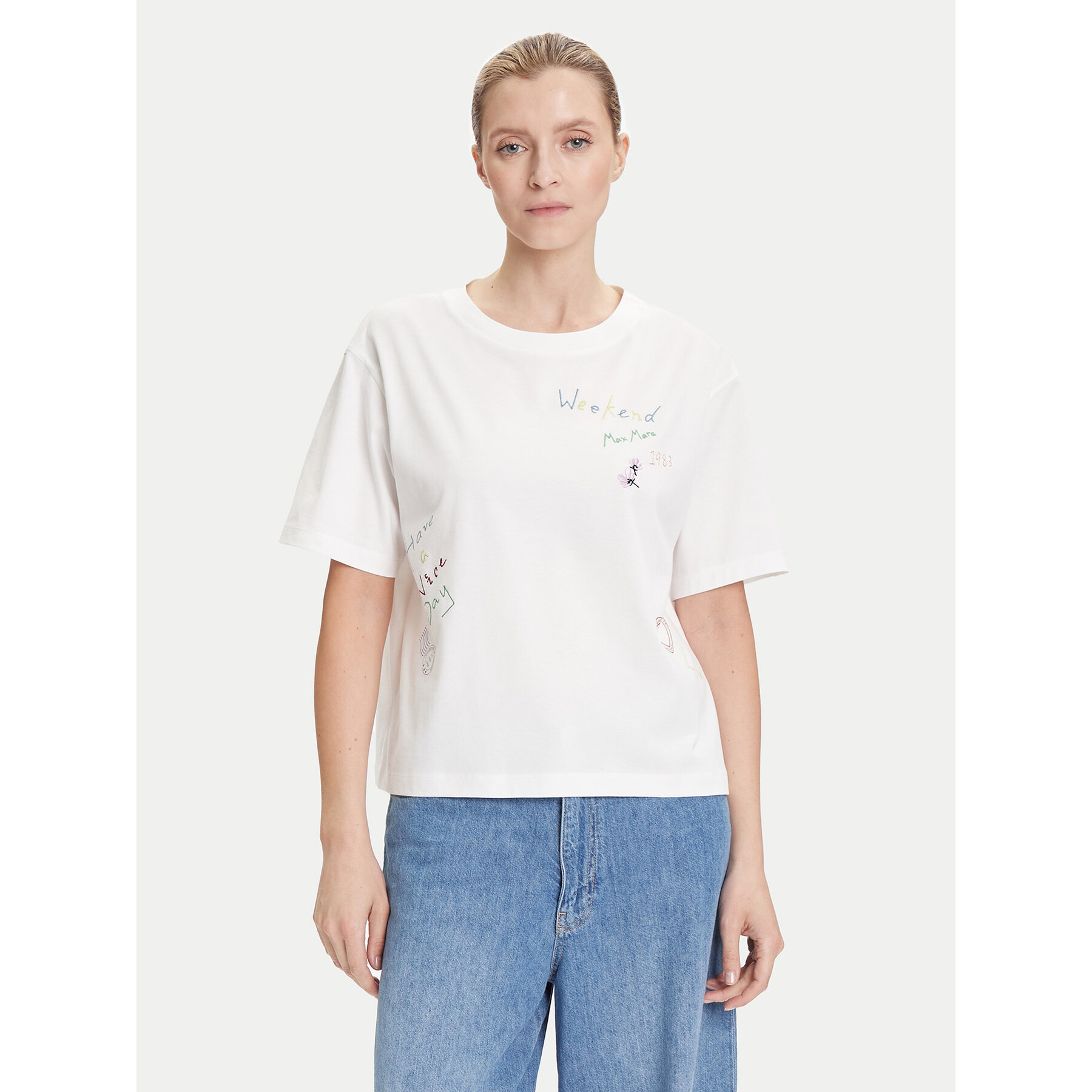 Weekend Max Mara Póló Acline 2525976051 Fehér Regular Fit