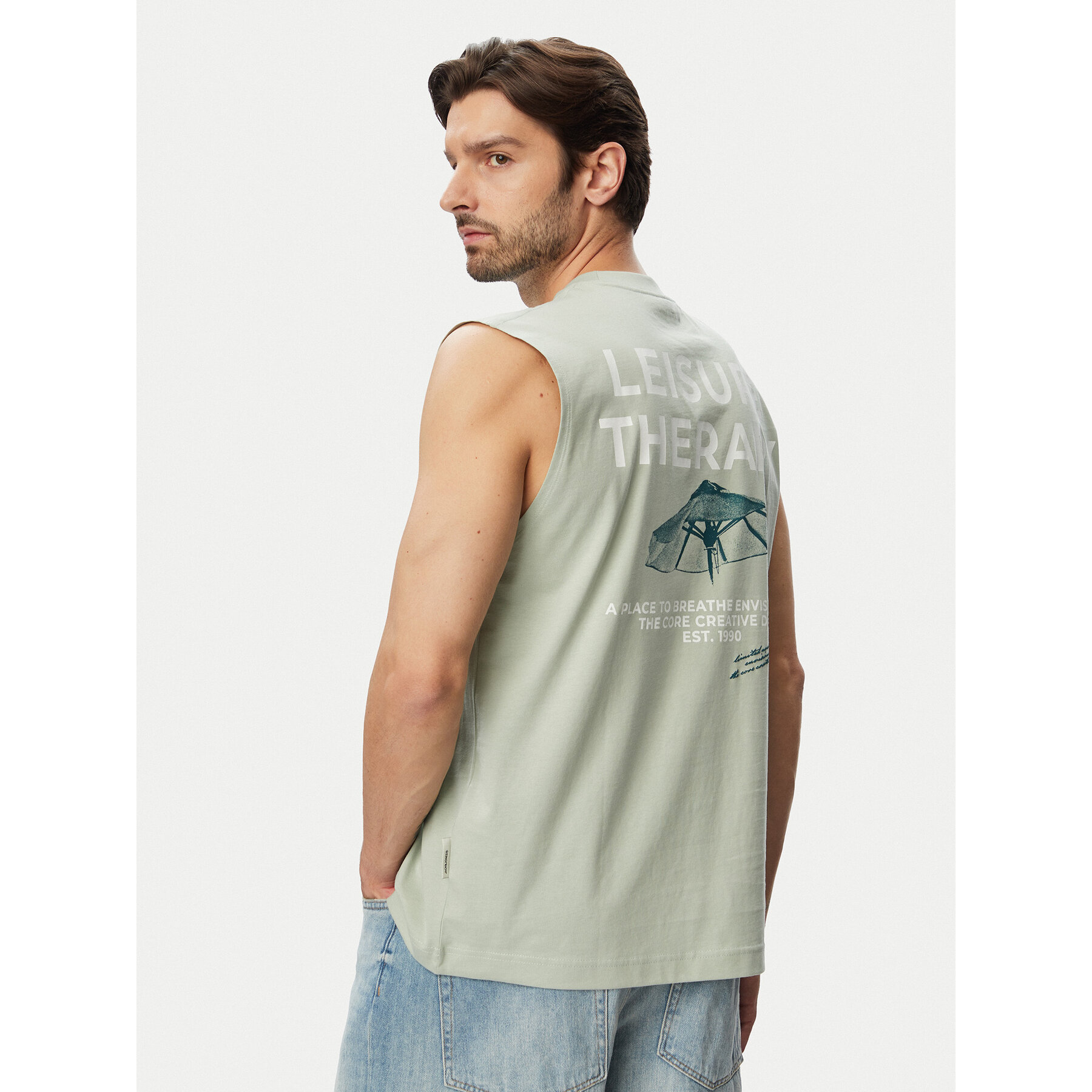 Jack & Jones Tank-Top Eterna 12295670 Grau Loose Fit