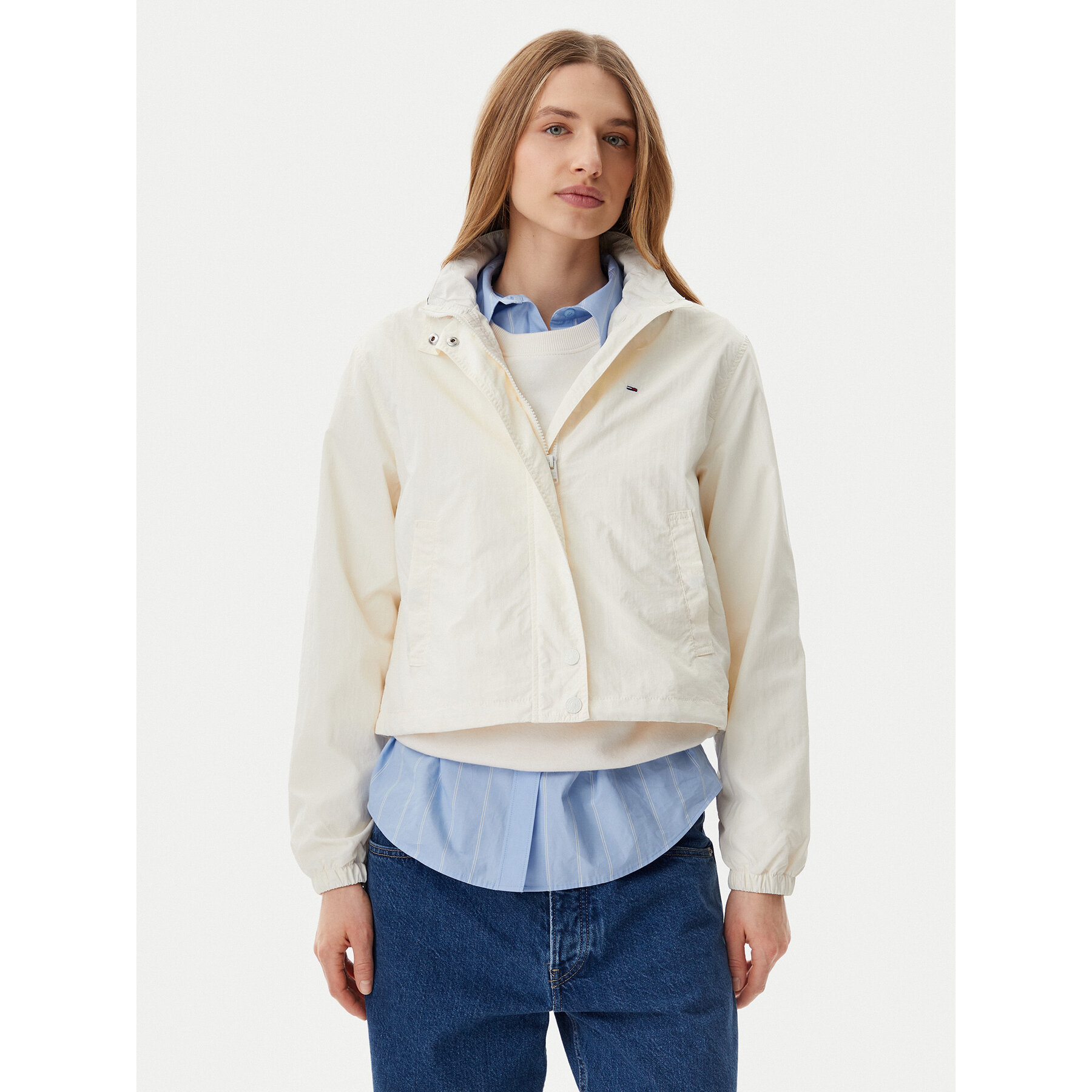 Tommy Jeans Übergangsjacke Essential DW0DW20439 Écru Regular Fit