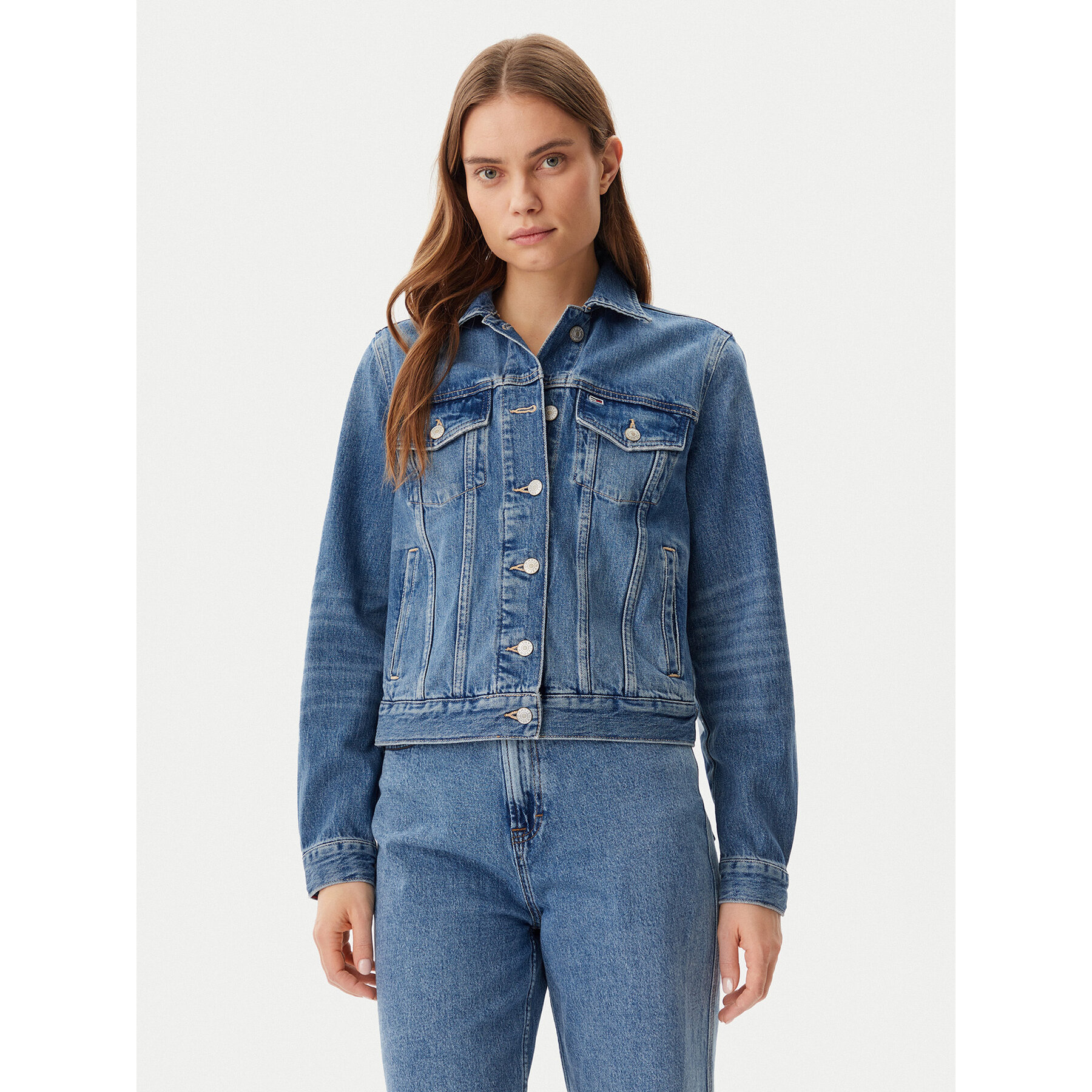 Tommy Jeans Jeansjacke DW0DW20570 Blau Regular Fit