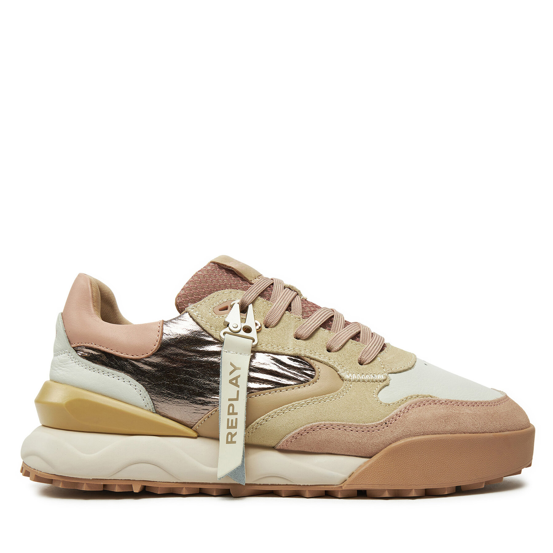 Stövletter REPLAY Epic High Basket Hi-Top GWS9H.000.C0005L Beige
