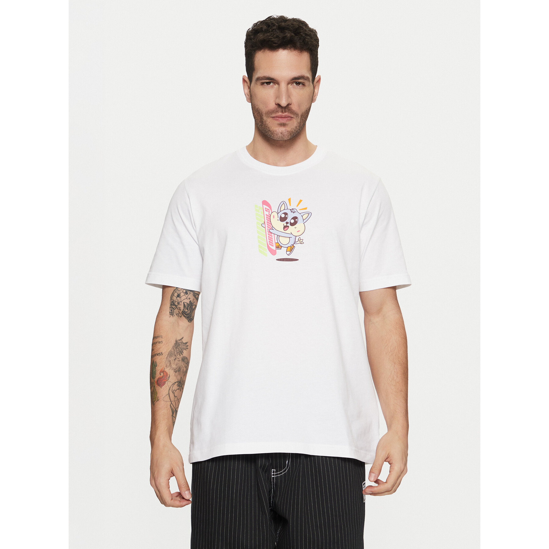 Adidas T-Shirt Kawaii JD0661 Bianco Regular Fit