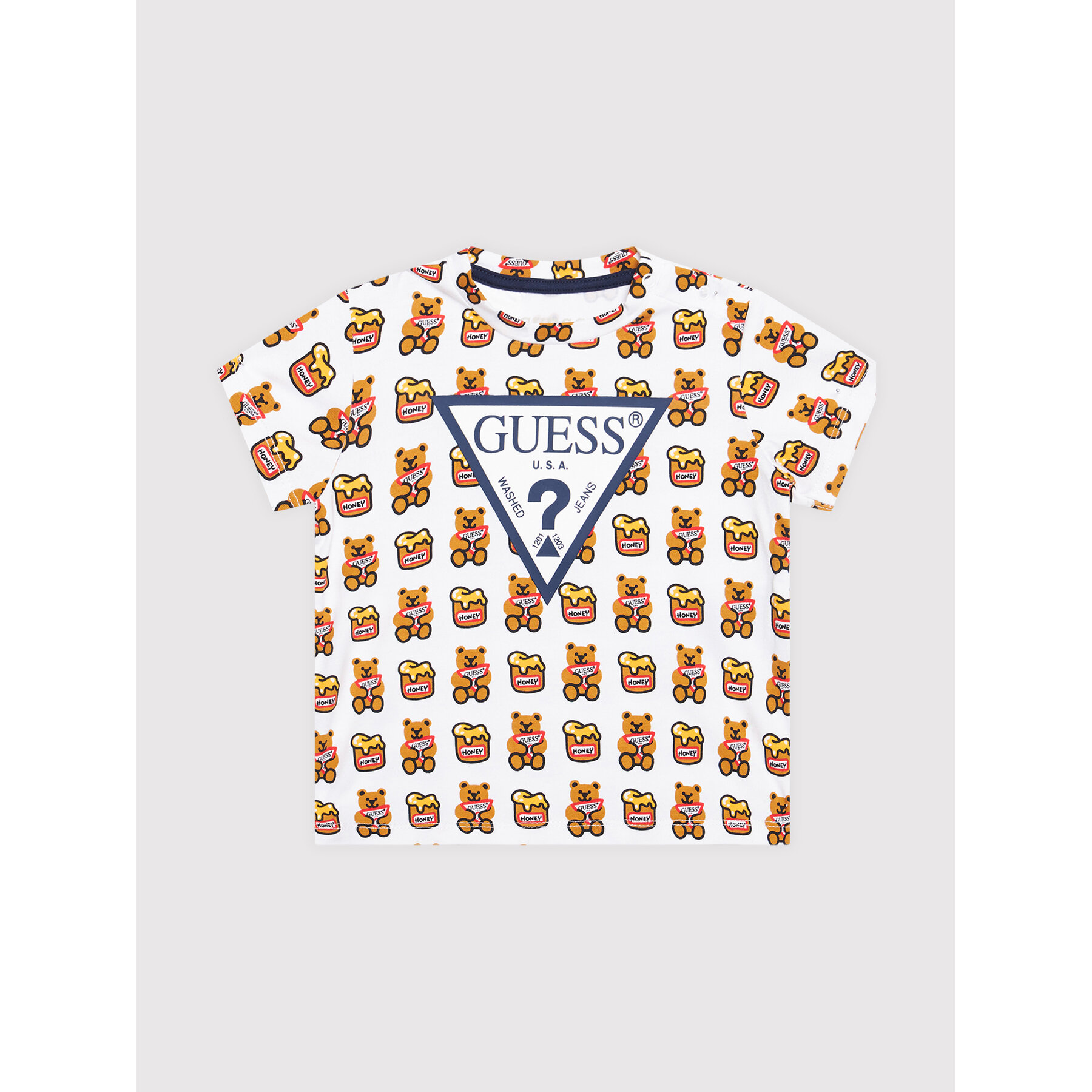 Guess T-Shirt H1YT00 K6YW1 Λευκό Regular Fit