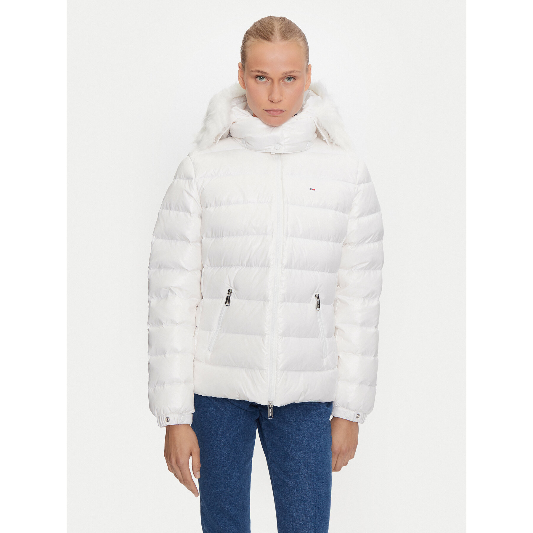 Tommy Jeans Daunenjacke DW0DW19926 Weiß Regular Fit