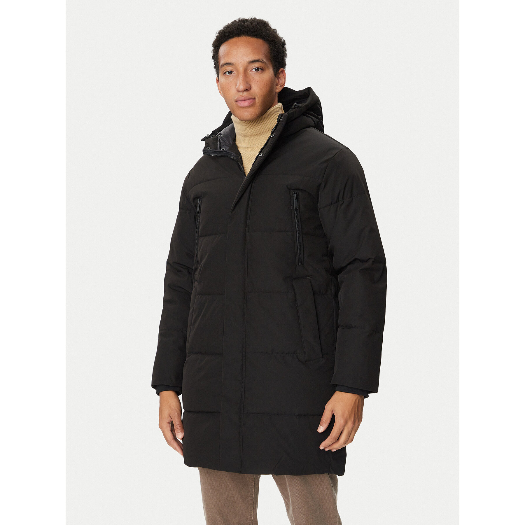 Jack & Jones Winterjacke Ebecks 12298859 Schwarz Regular Fit