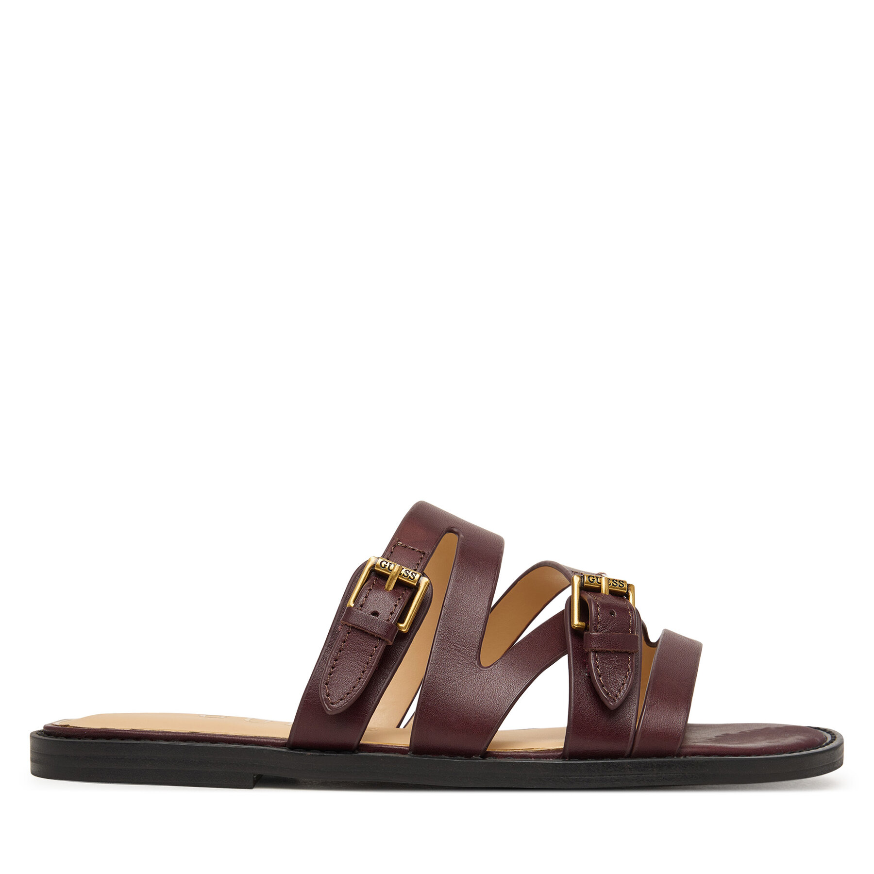Natikače Guess FLJGRY LEA03 Tamnocrvena