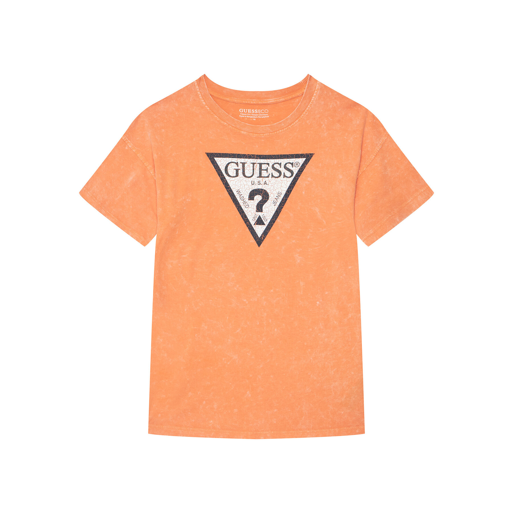 Guess Majica L6GI18 K8HM4 Oranžna Relaxed Fit