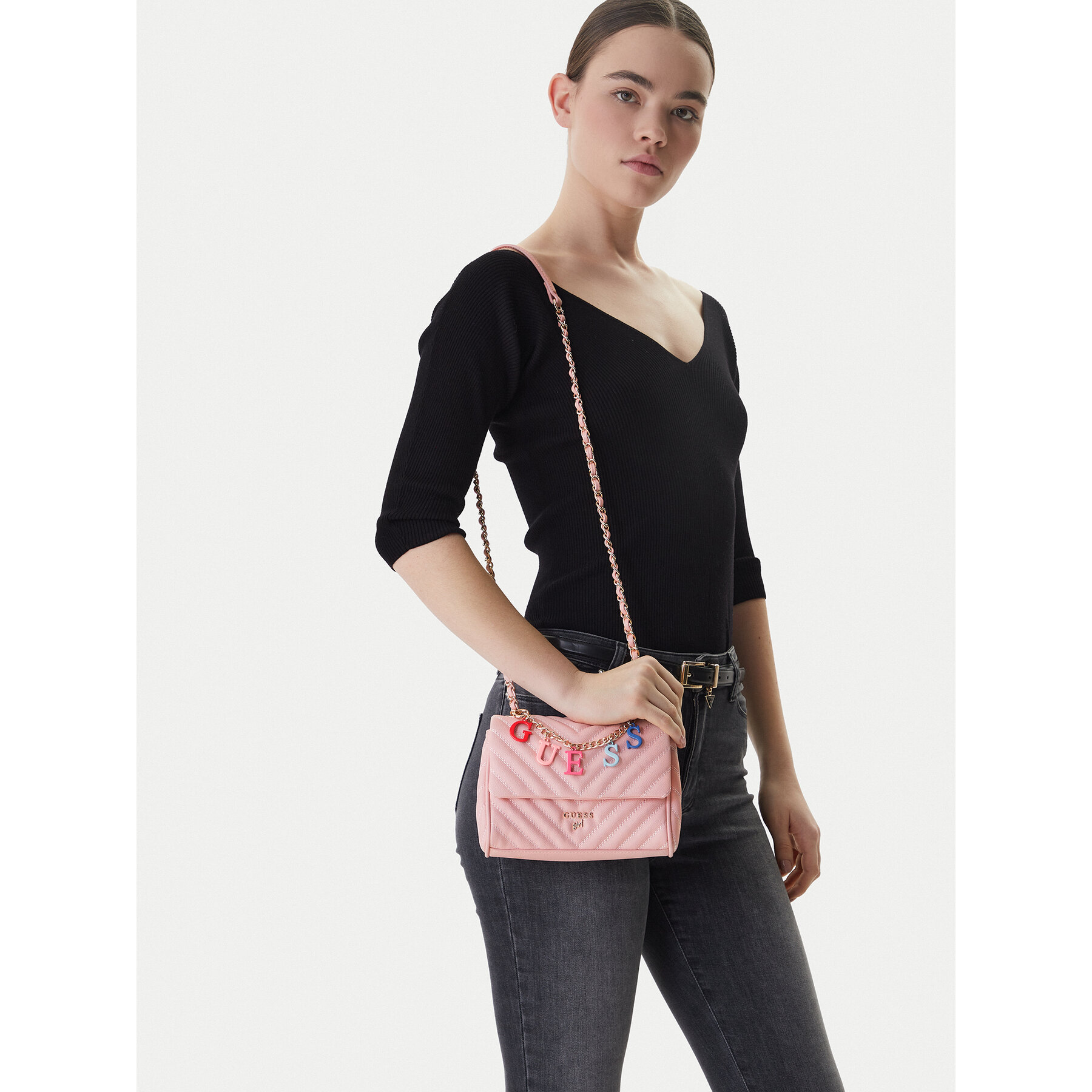 Táska Guess J4YZ45 WFZL0 Rózsaszín