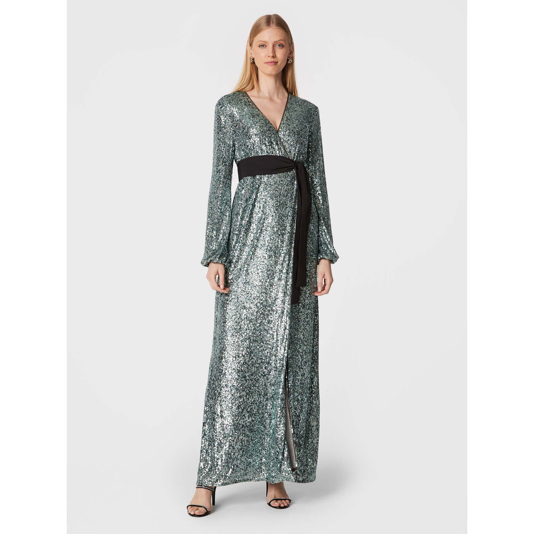 Pinko Abendkleid Germanico 1G18C0 A099 Grün Regular Fit