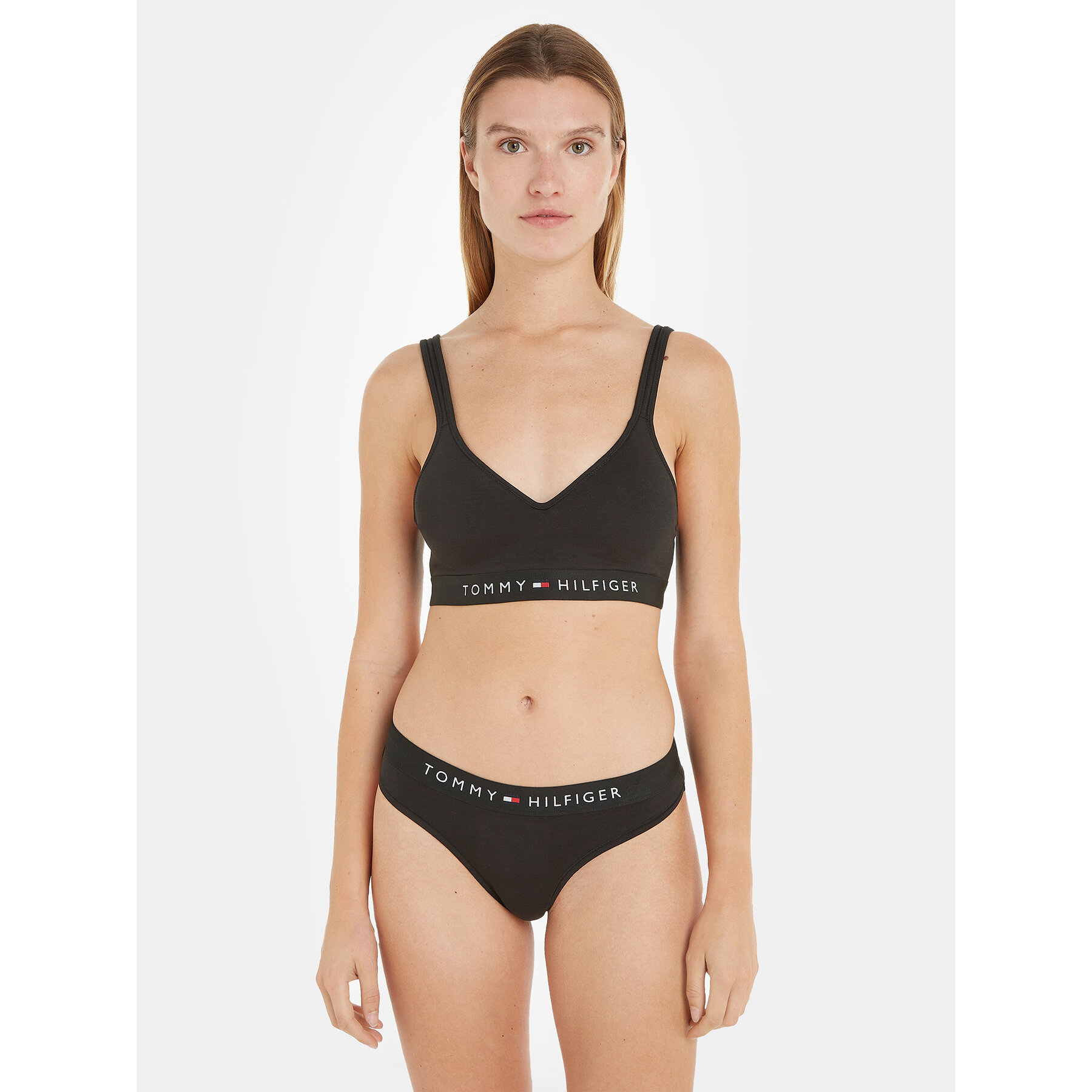 Tommy Hilfiger Tanga UW0UW04146 Fekete