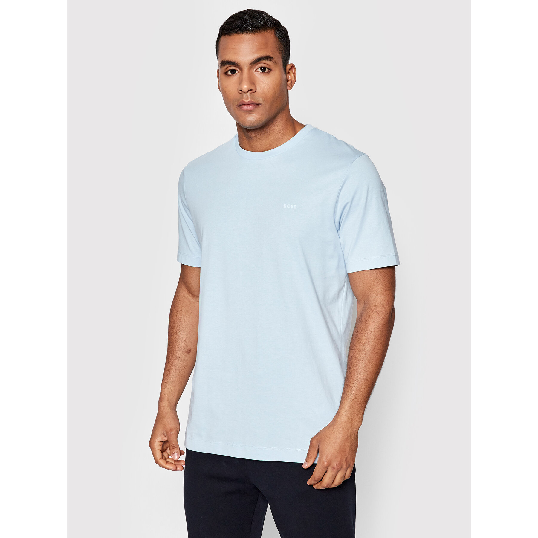 Boss T-shirt Thompson 01 50468347 Celeste Regular Fit