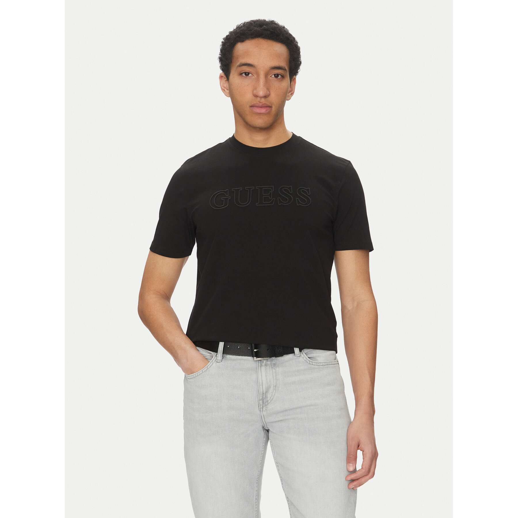 Guess T-Shirt Z2YI11 J1314 Μαύρο Regular Fit