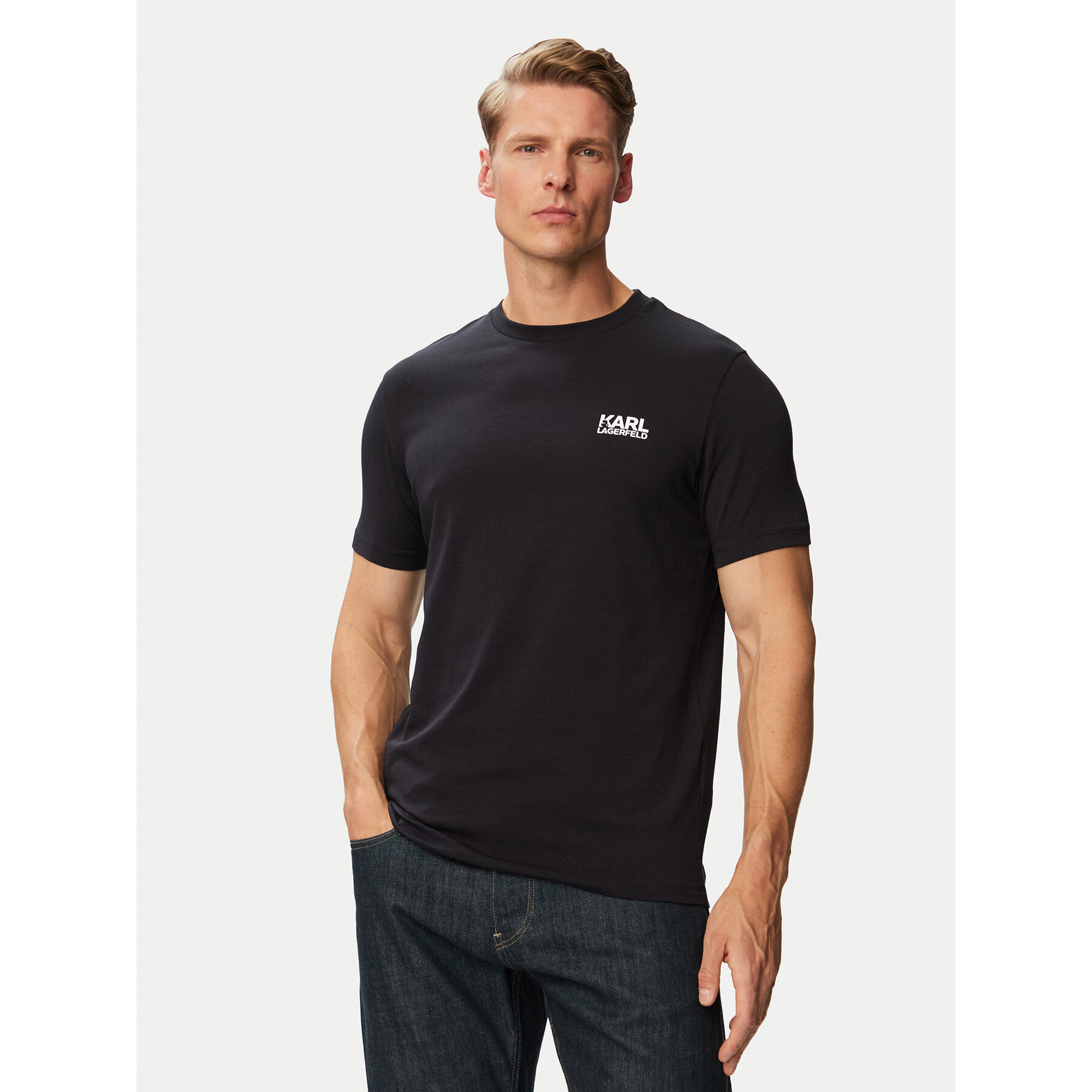 KARL LAGERFELD T-Shirt 755781 563235 Dunkelblau Regular Fit