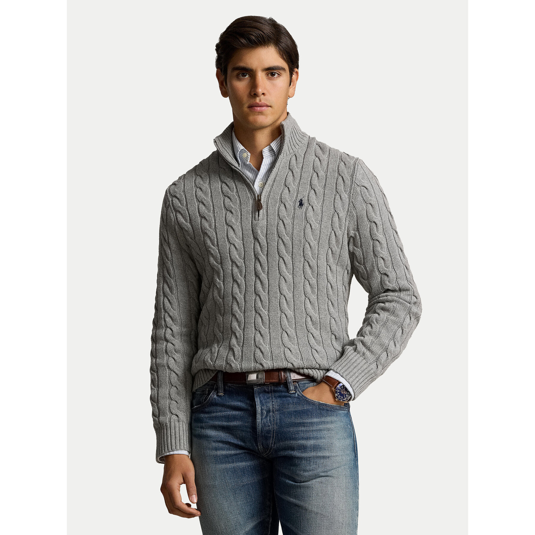 Polo Ralph Lauren Pullover 710810841002 Grau Regular Fit
