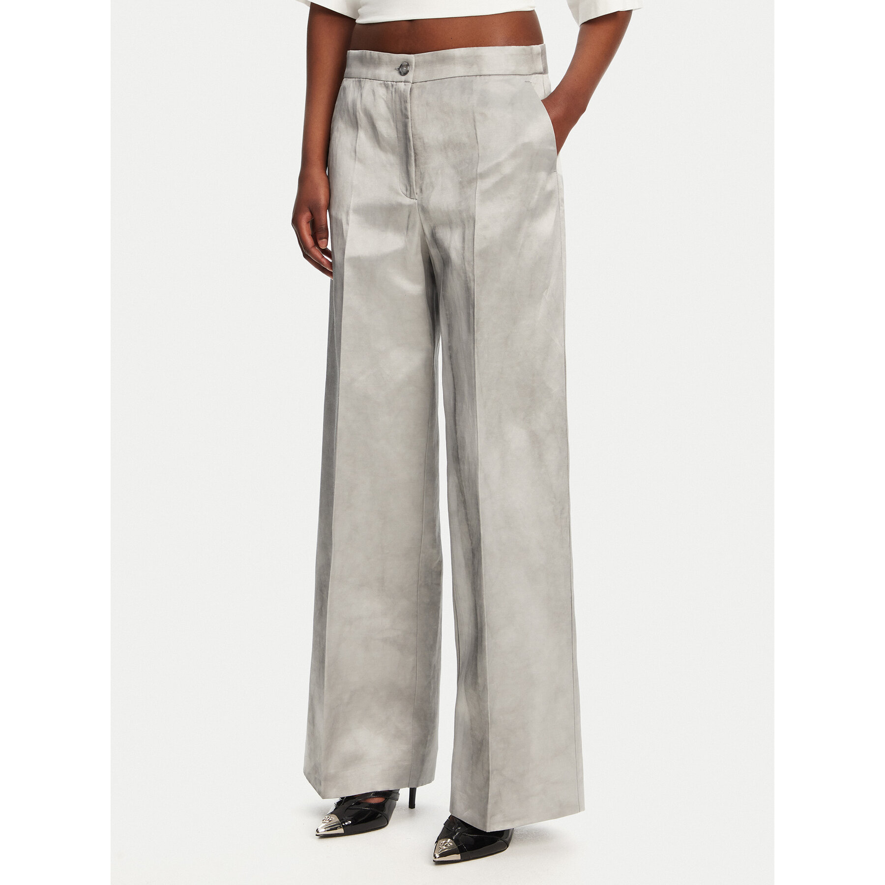 PINKO Stoffhose 104805 A2BP Grau Regular Fit