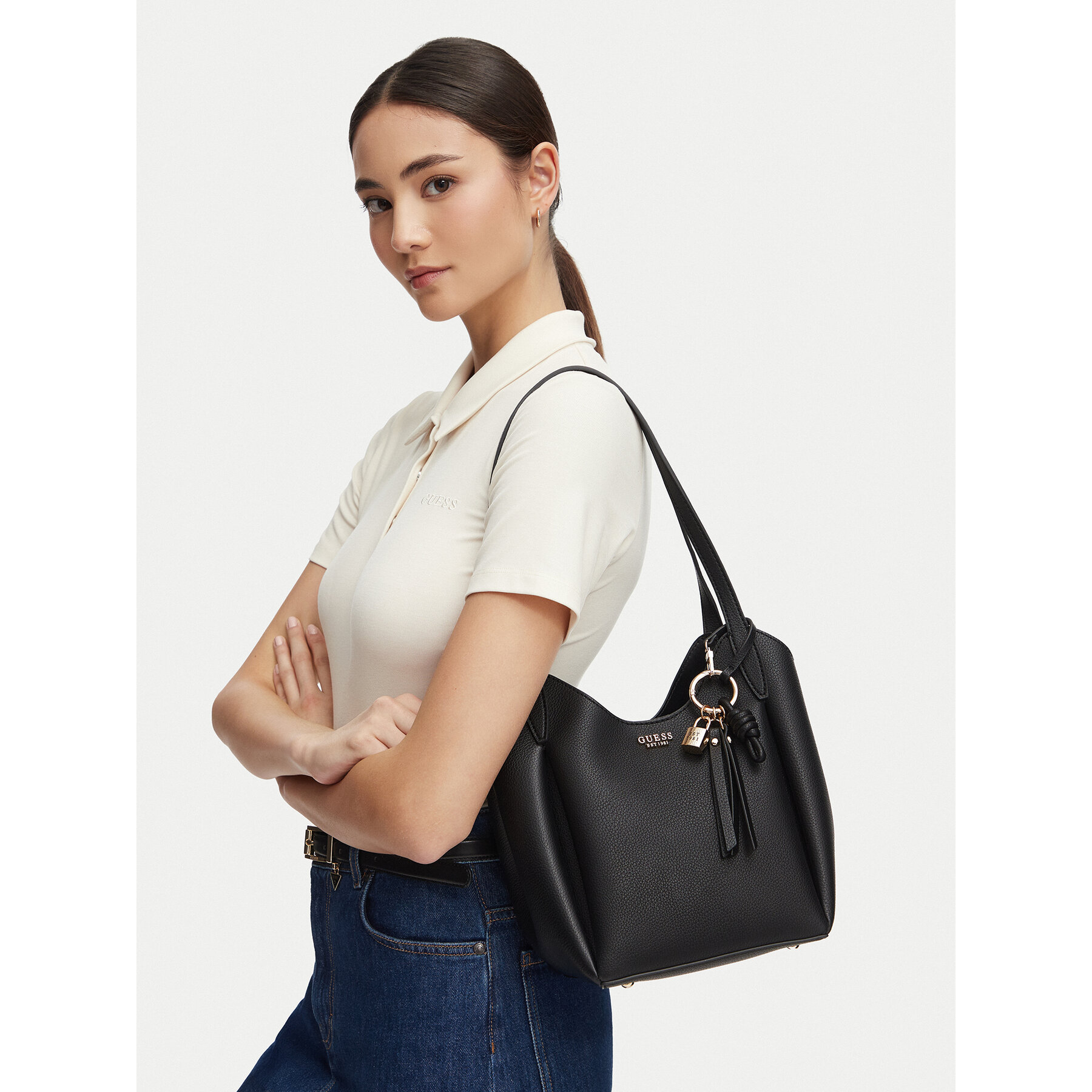 Geantă Guess Melody HWBG97 35030 Negru