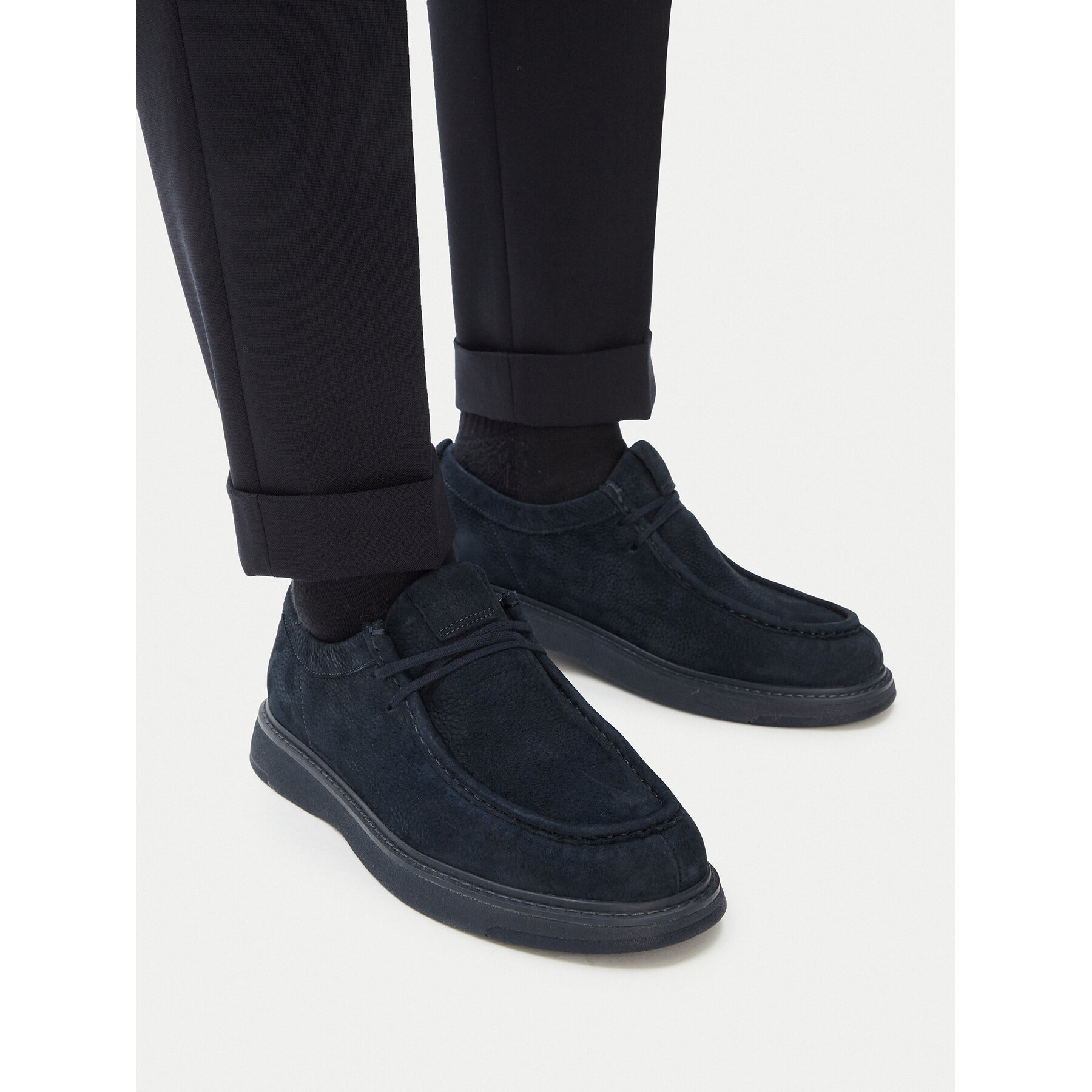 Cipele Tommy Hilfiger Comfort Nubuck Moc Toe Shoe FM0FM05975 Tamnoplava