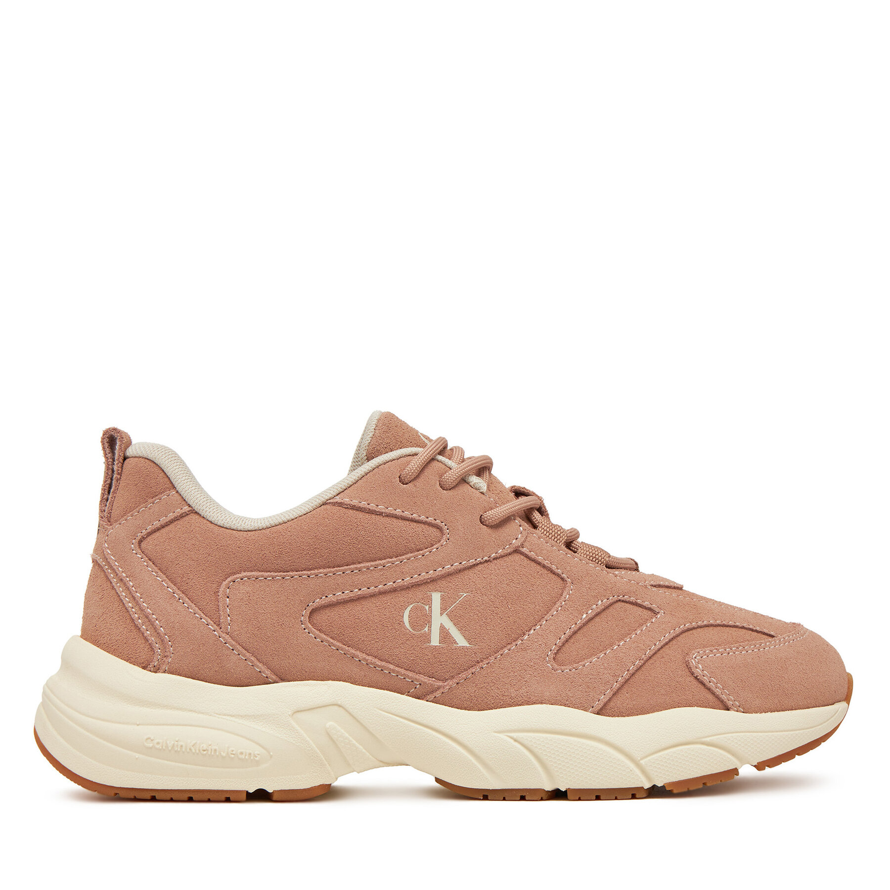 Sneakersy Calvin Klein Jeans Retro Tennis Low Mg Mix Media Wn YW0YW01639 Růžová