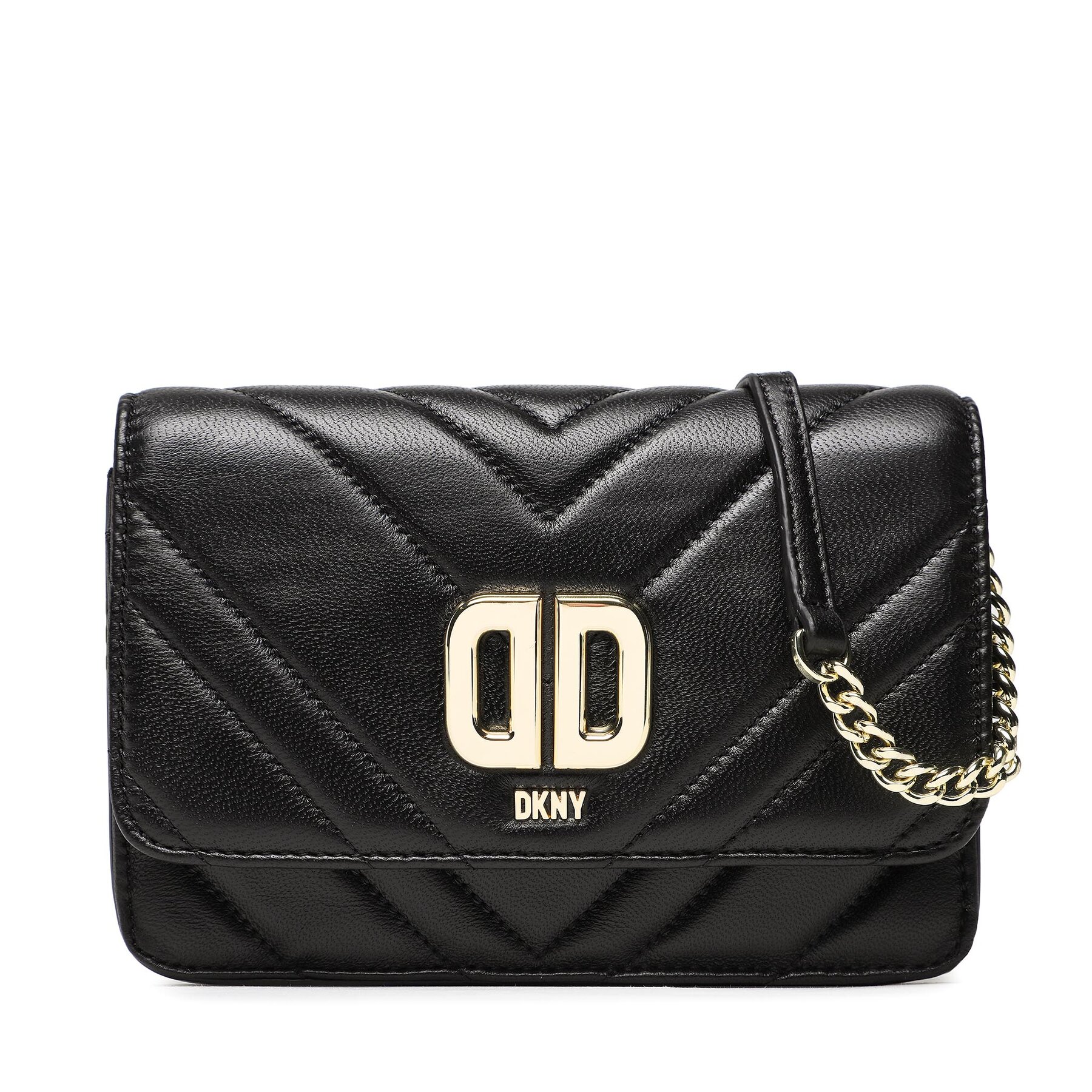 Ročna torba DKNY Delphine Flp Cbody R23EBK74 Blk/Gold BDG