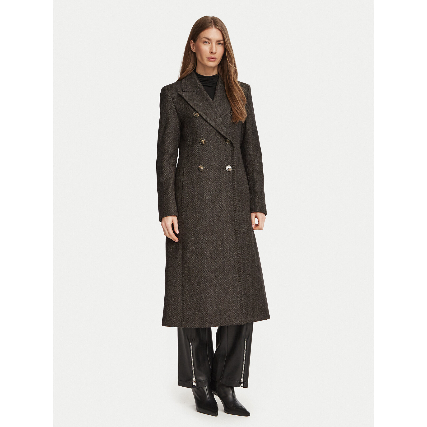 Marella Wollmantel 2623016034200 Braun Regular Fit