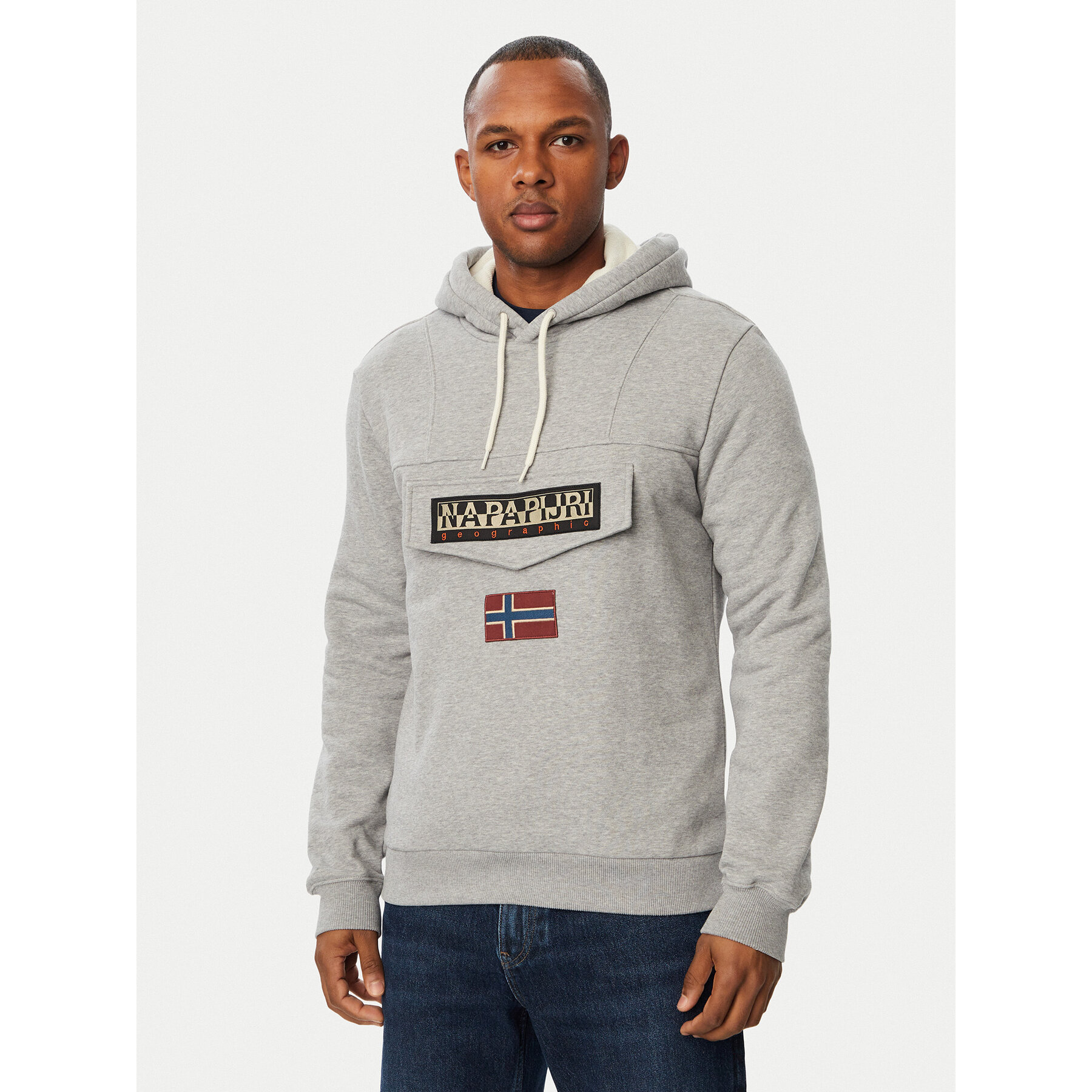 Napapijri Sweatshirt Burgee Wint 4 NP0A892T Grau Regular Fit