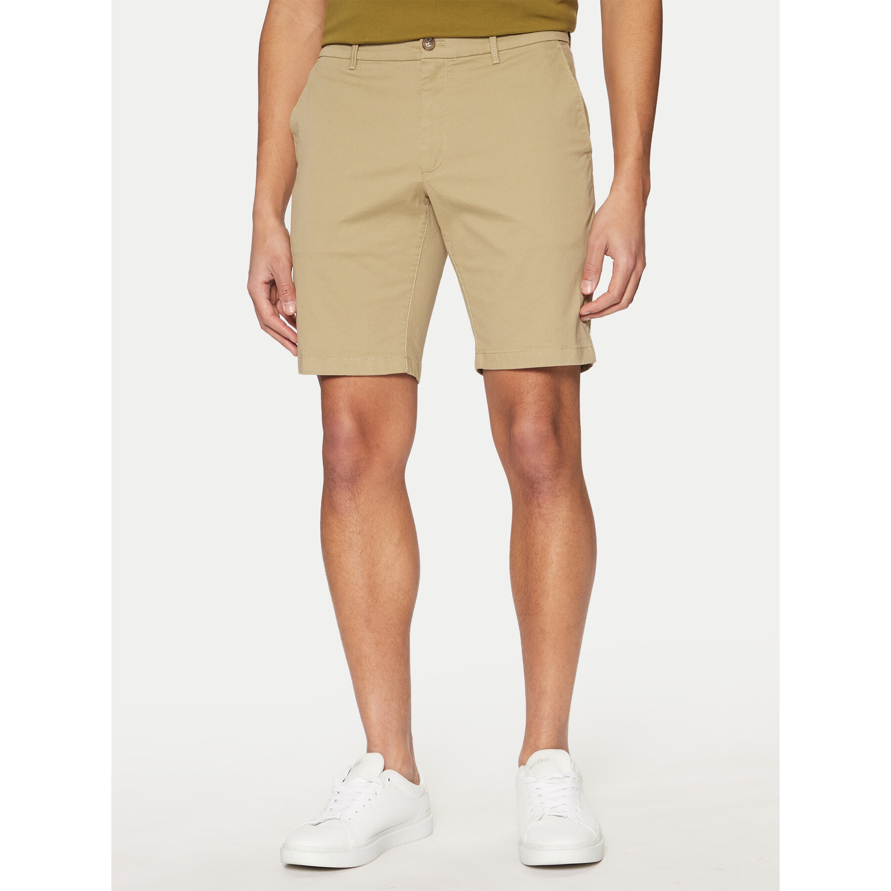 Calvin Klein Stoffshorts Modern Twill K10K114063 Beige Slim Fit
